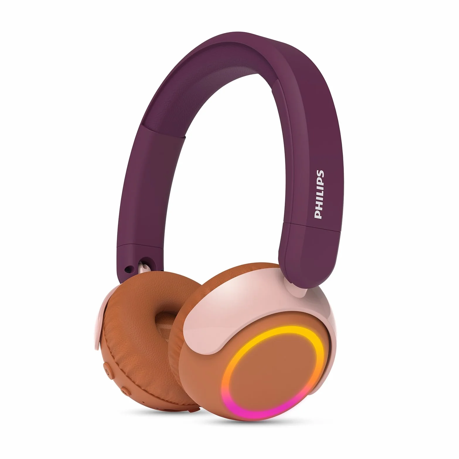 Philips TAK4200CT Bezprzewodowe składane słuchawki nauszne dla dzieci ograniczona głośność udostępnianie dźwięku Magenta Fioletowy