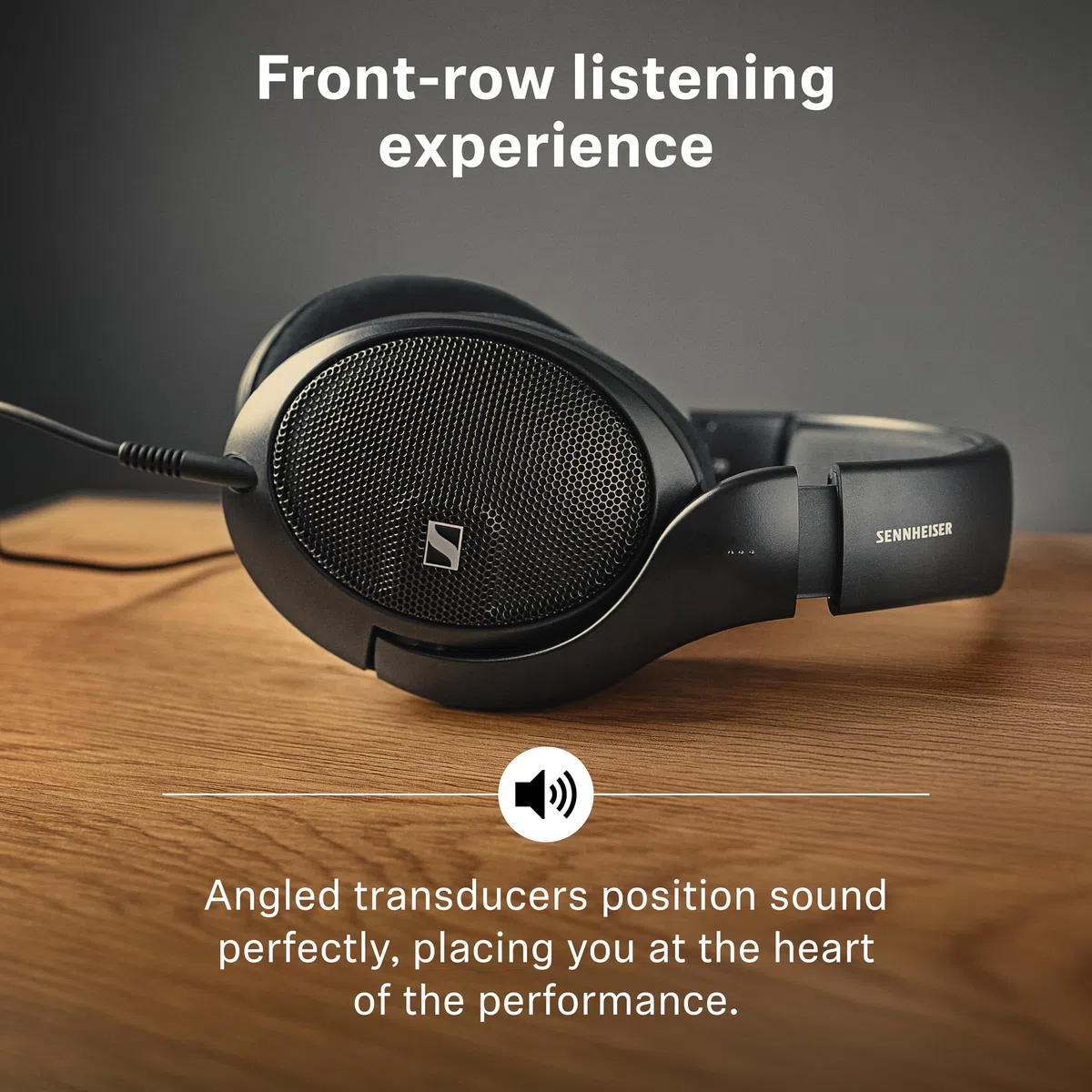 Sennheiser HD 560 S Audiofilskie słuchawki nauszne, neutralna charakterystyka częstotliwościowa, E.A.R. do szerokiego pola dźwiękowego, nauszniki z otwartym tyłem, odłączany kabel, czarne