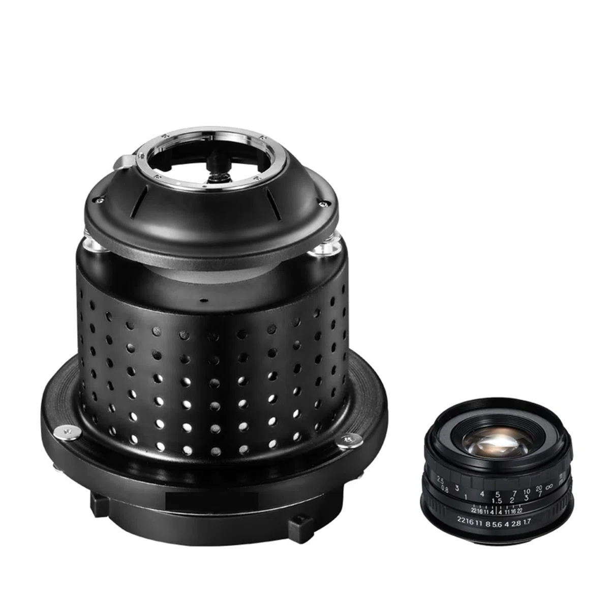 OT1 Focalize Conical Snoots Photo Optical Condenser Art Efekty specjalne Kształt wiązki światła Cylinder do montażu lampy błyskowej Do fotografii studyjnej(Grey)