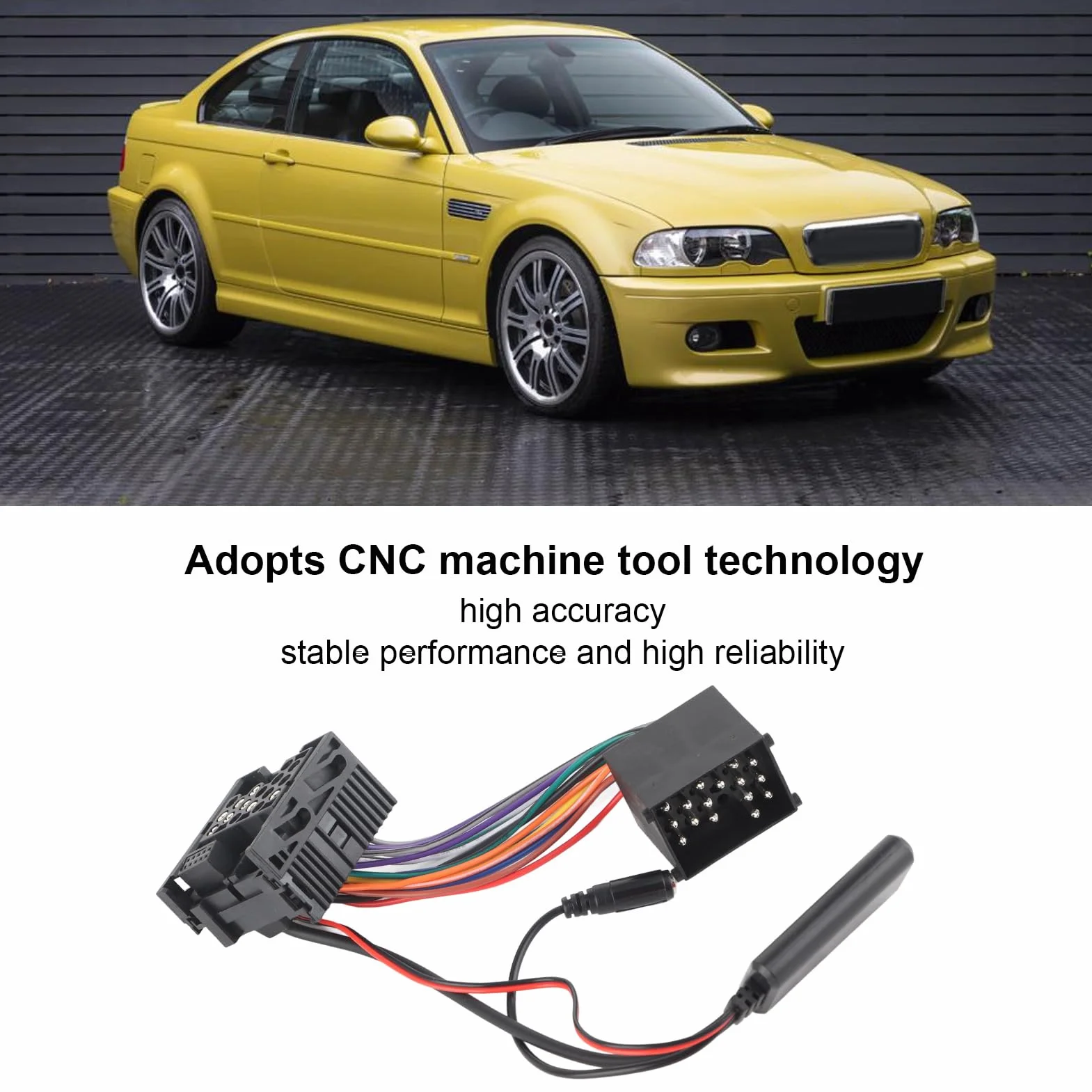 Samochodowy Odbiornik Modułu Bluetooth, Samochodowy 10-pinowy Adapter Modułu Bluetooth Zamiennik Kabla AUX-in dla E46 320 325 323 328 330 M3 Serii 3 z Mikrofonem