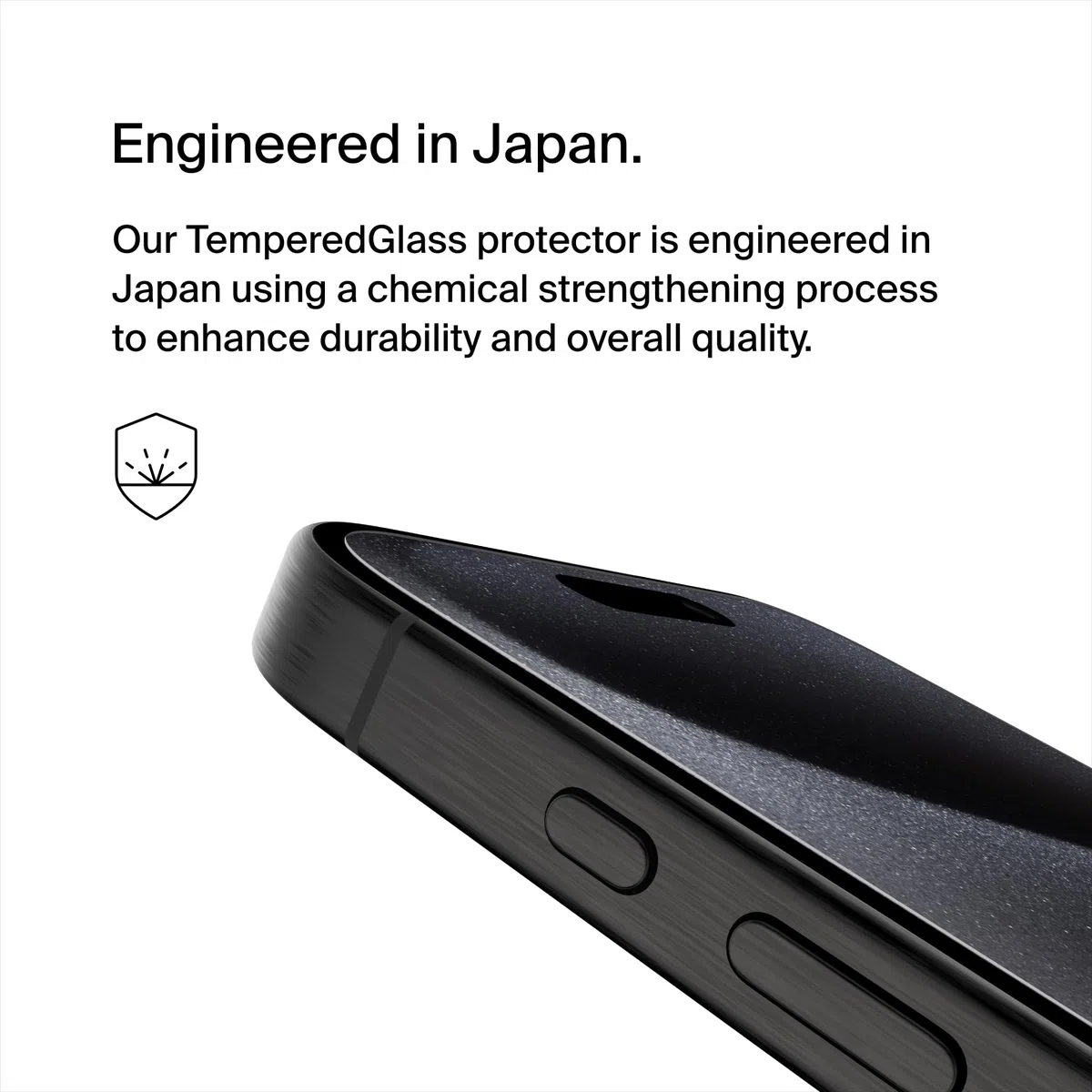 Belkin ScreenForce TemperedGlass Powlekane szkło ochronne do iPhone'a 15 Pro, przejrzyste, odporne na zarysowania, z ramką Easy Align do mocowania bez pęcherzyków powietrza, 2 szt, Amazon Exclusive