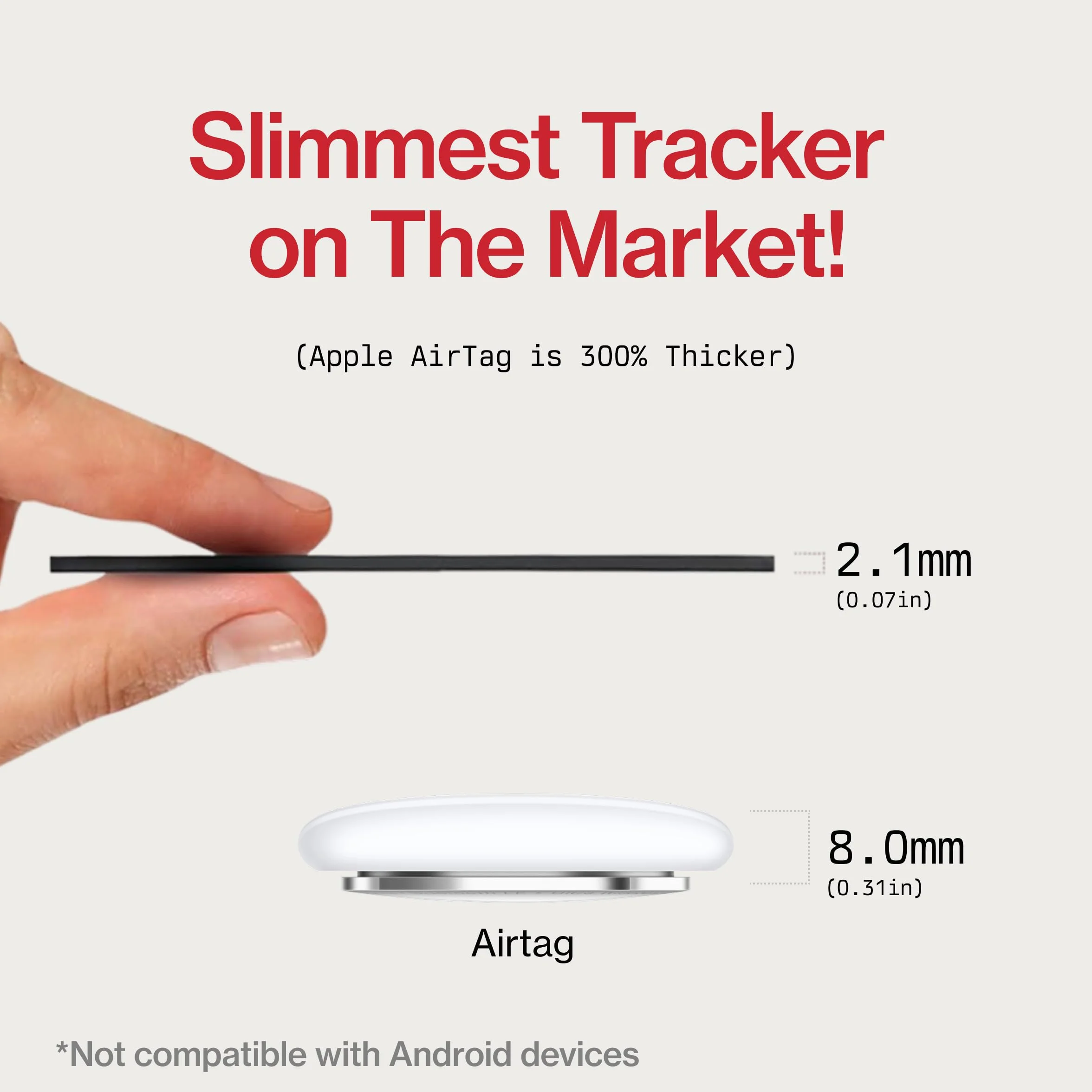 KeySmart SmartCard Wallet Tracker, kompatybilna z Apple Find My App, cienka wyszukiwarka przedmiotów GPS do przywieszek bagażowych, urządzeń śledzących GPS, śledzenie Bluetooth z otworem na breloczek