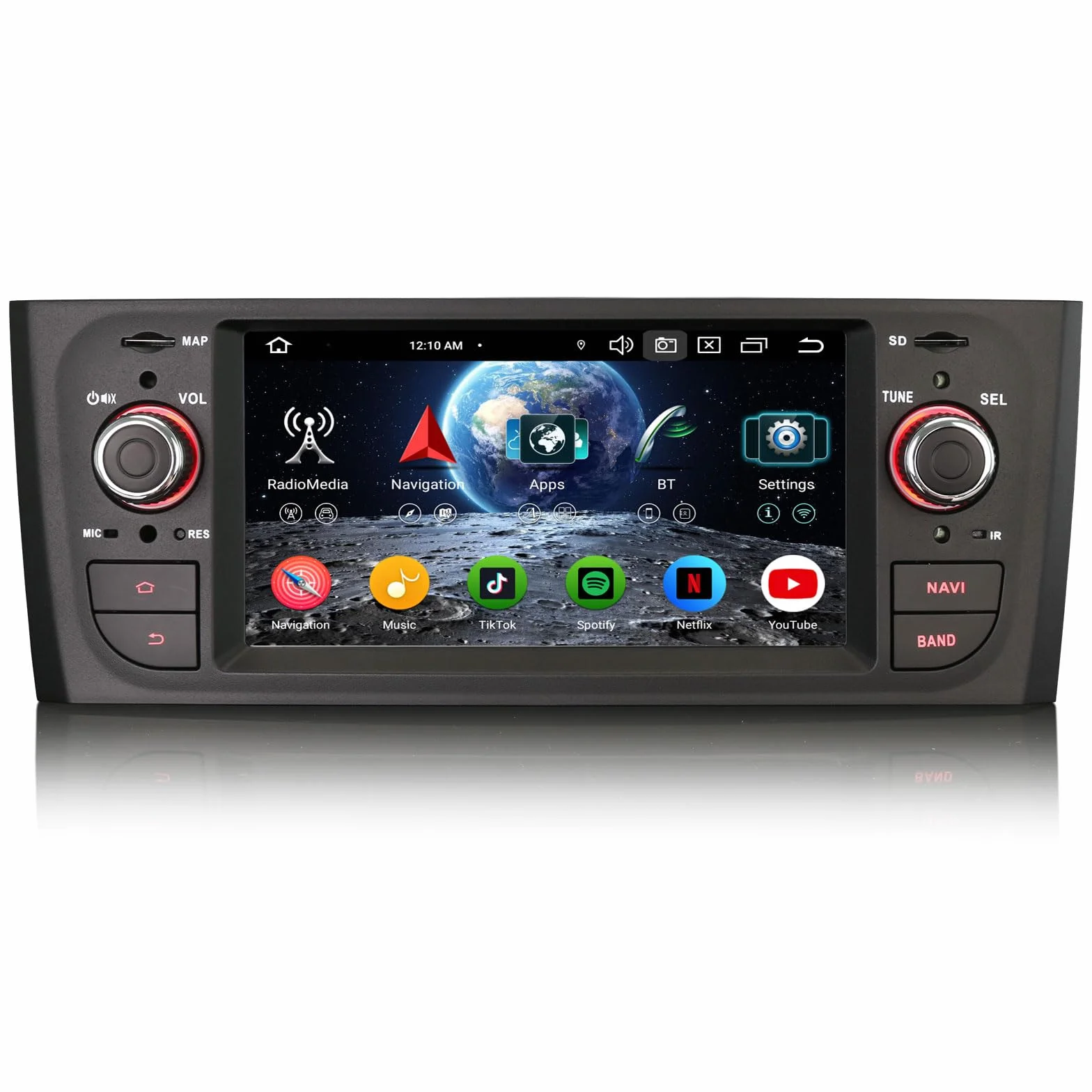 Erisin 8-rdzeniowy 4 GB+64 GB Android 13 GPS radio samochodowe Bluetooth 5.0 nawigacja do FIAT Grande Punto Linea 6,1 cala IPS ekran dotykowy CarPlay Android Auto WiFi 4G