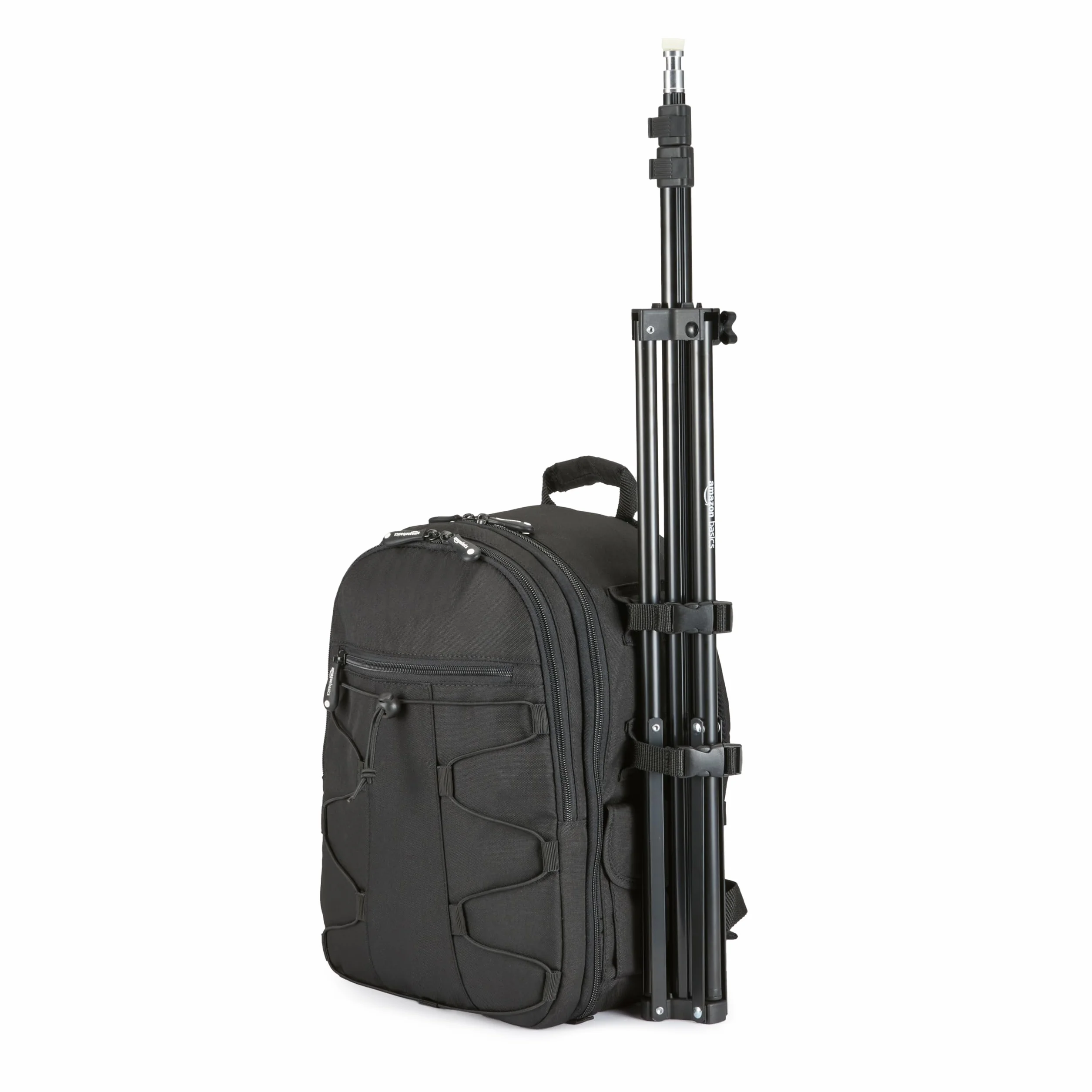 Amazon Basics Lekki, aluminiowy statyw do aparatu z pokrowcem, 2 sztuki, 85-204 cm, 821 g, czarny