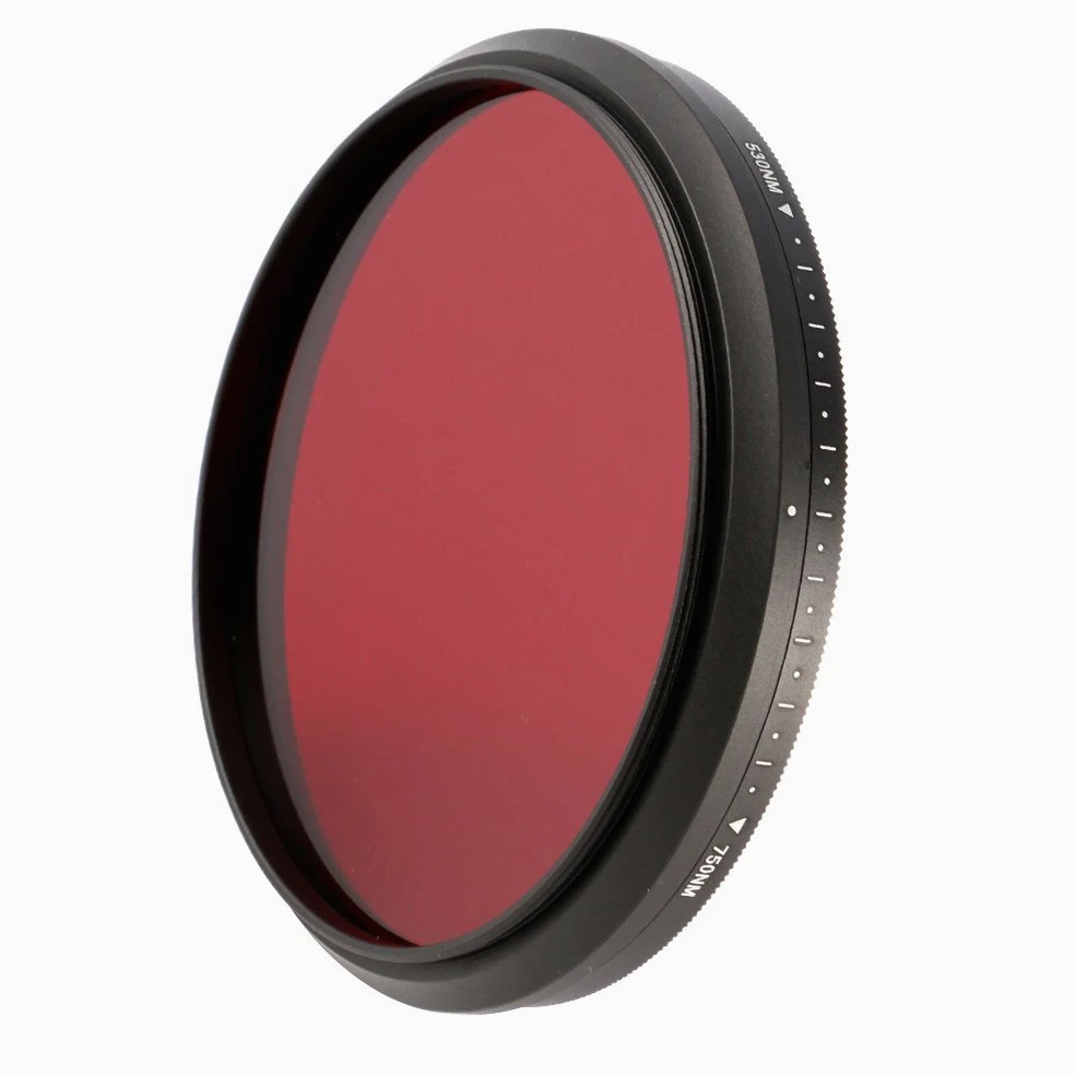 Ruili regulowany filtr podczerwieni do zdjęć rentgenowskich 77 mm, 530 nm do 750 nm, 650 nm, 680 nm, 720 nm, 77 mm filtr aparatu
