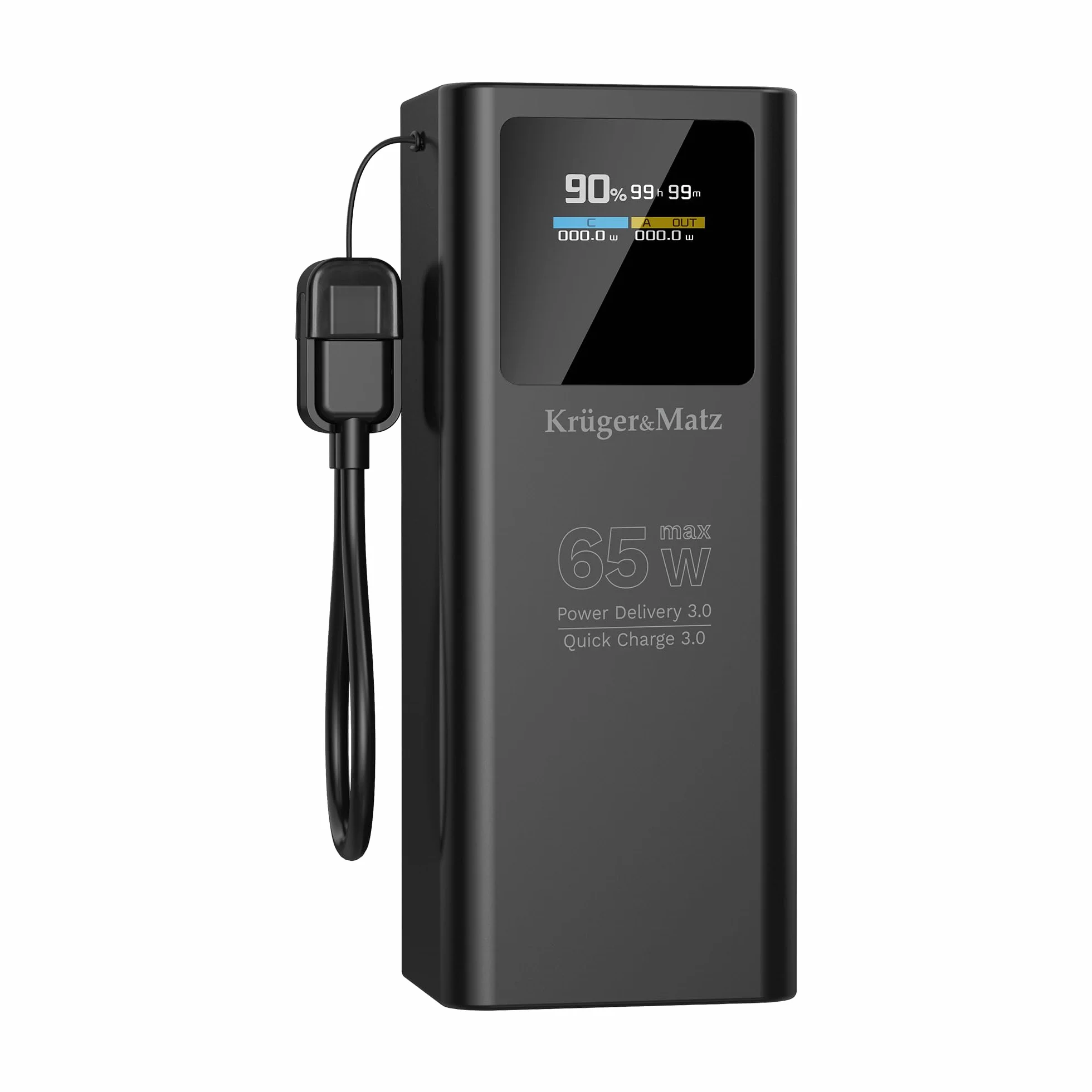 Krüger&Matz PowerBank 20000 mAh Li-pol 65W z funkcją QC oraz PD KM0914