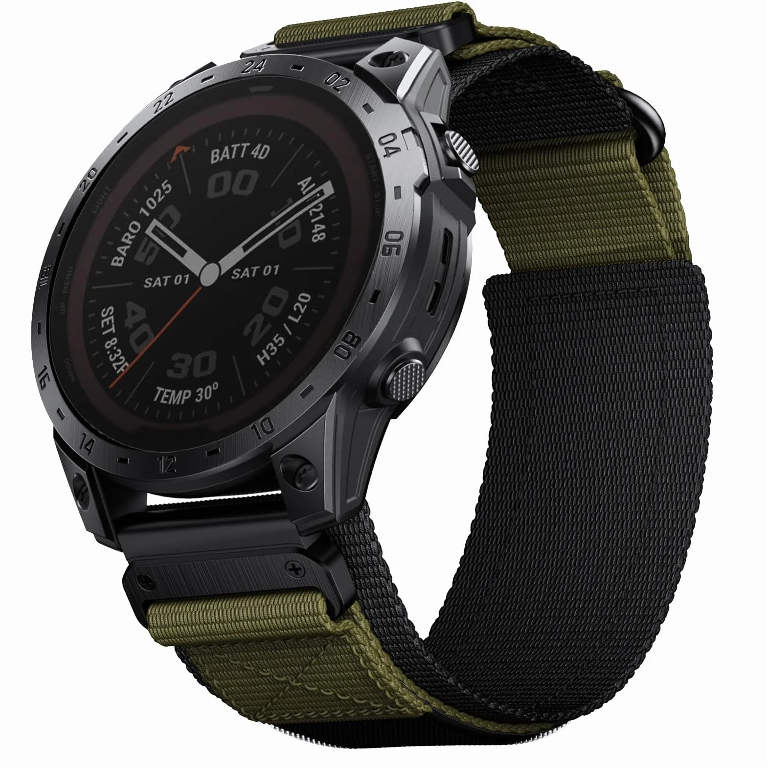 YOOSIDE taktyczna nylonowa bransoletka do zegarka Garmin Fenix 7X / Fenix 6X / Fenix 5X / Enduro 2, QuickFit, 26 mm, pleciony nylonowy pasek na nadgarstek do Tactix 7 Pro, Descent Mk2, QuickFit 26mm