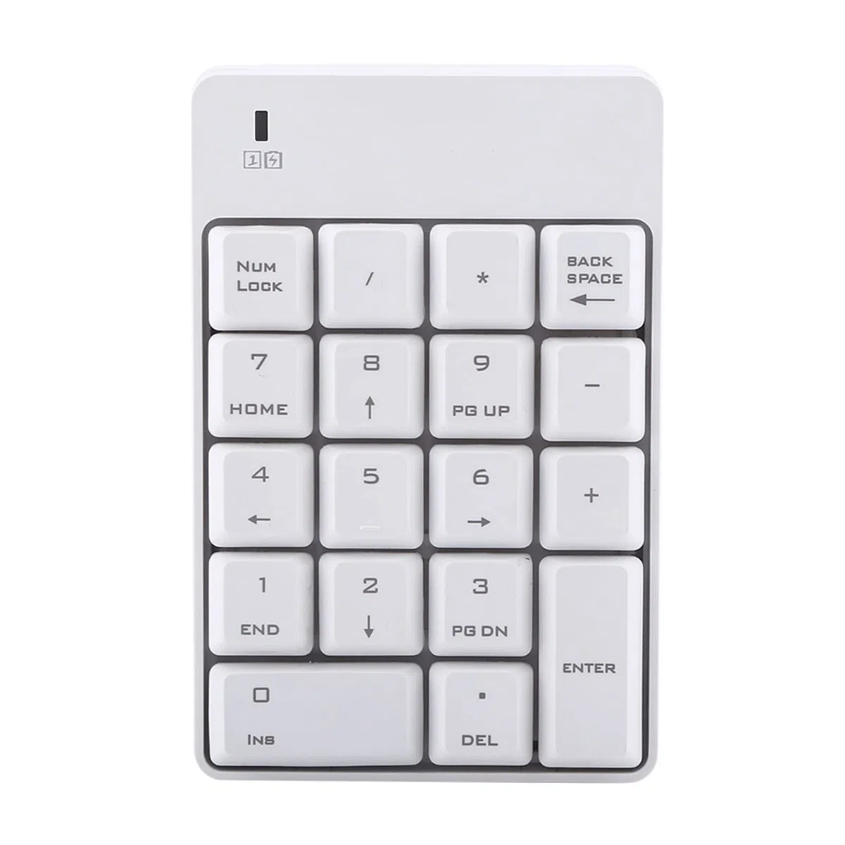 Bezprzewodowy Usb 2.4GHz, Numpad Numer 18 Klawiszy Laptop Nummernblock Klawiatura Numeryczna Klawiatura Numeryczna Usb PC Nowy Biały (Biały)