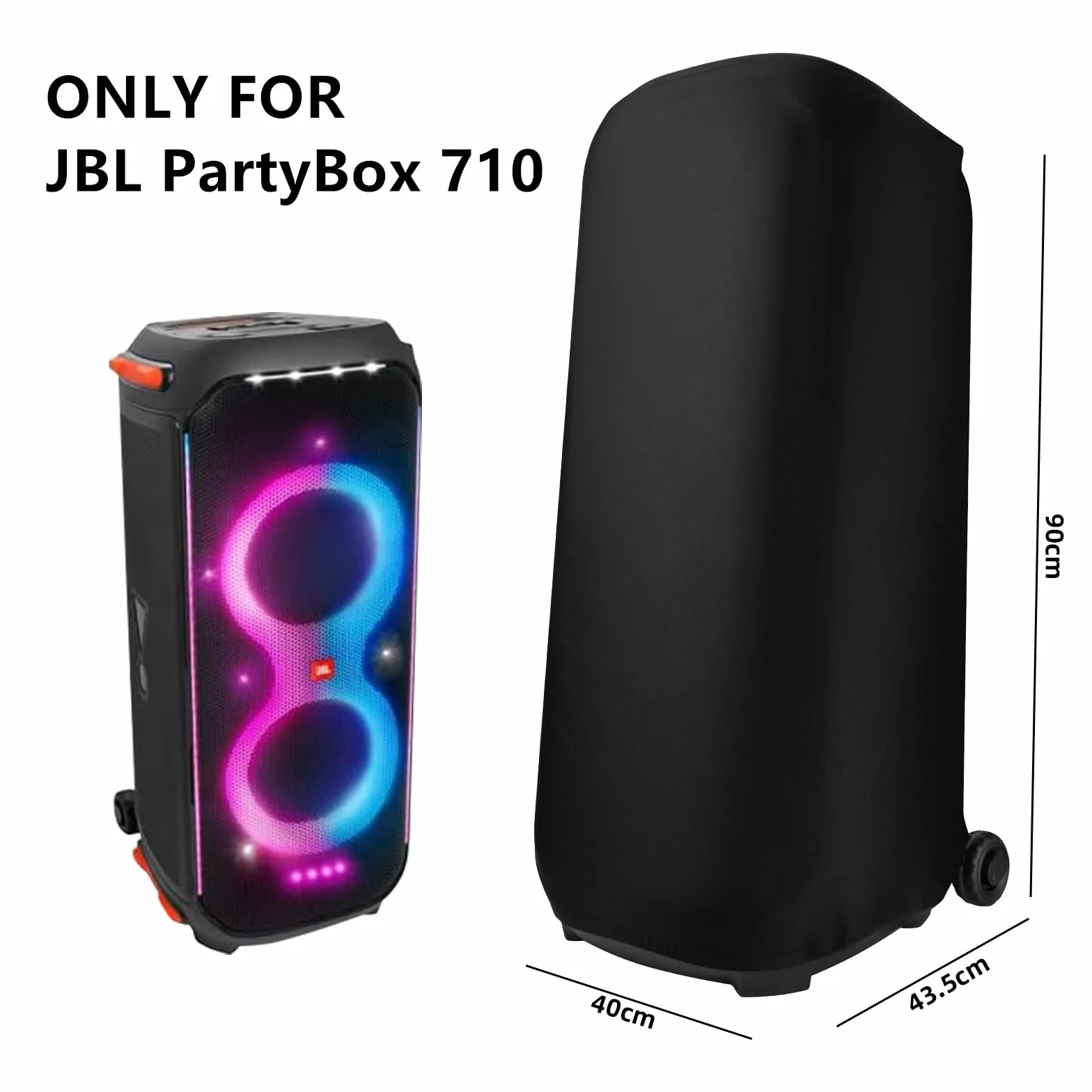 JBL Partybox 710 720 Ochronny Futerał Na Osłonę Przeciwpyłową Lycra Czarny