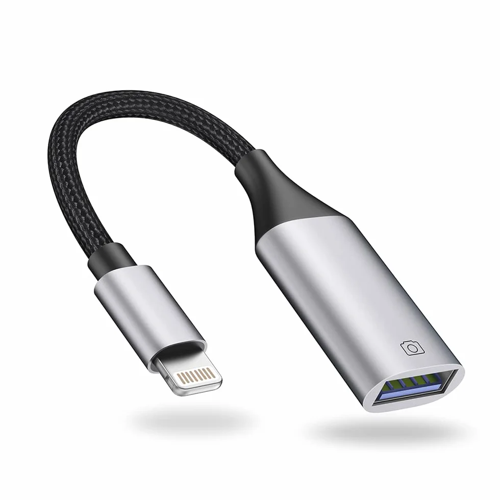 Adapter Lightning na USB MFi do iPhone'a iOS OTG kabel pamięć flash czytnik kart