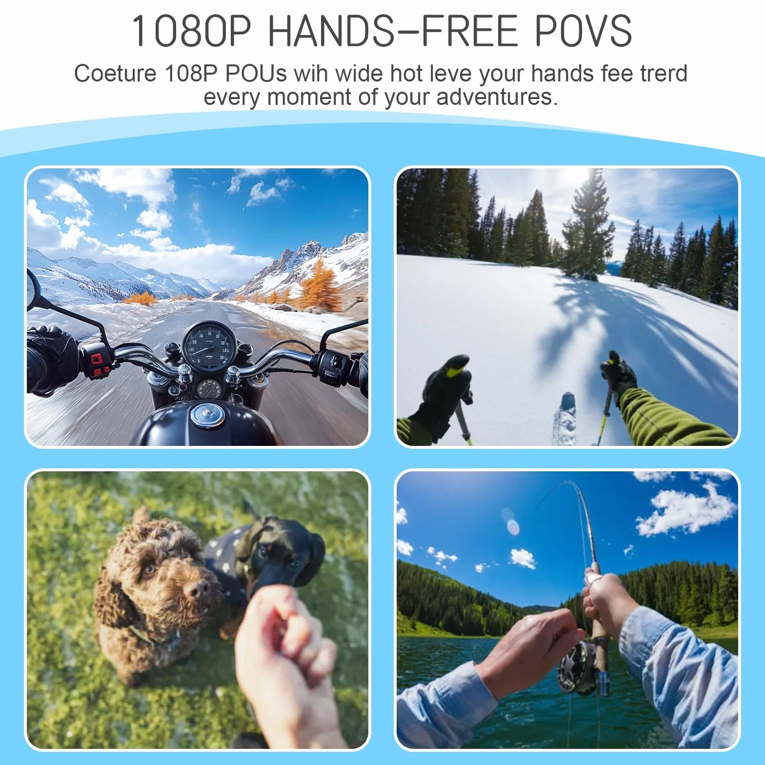 Kamera sportowa 360° Action Cam 1080p 32 GB mini na kask magnetyczna