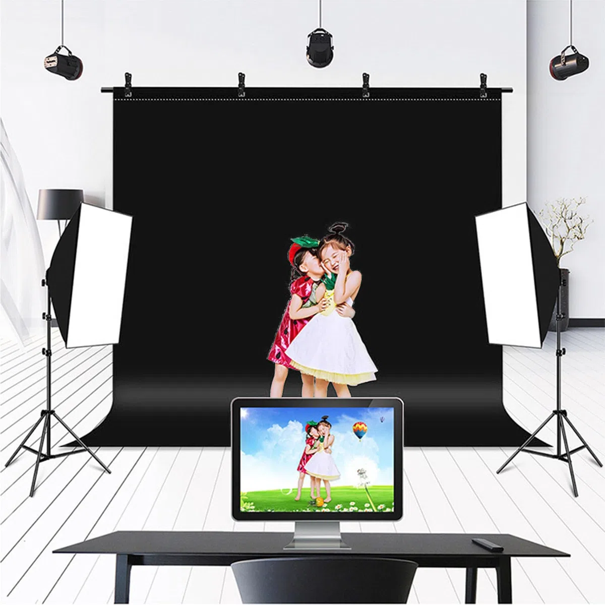 Białe Tło dla Fotografii, Profesjonalny Czysty Biały Ekran do Sesji Zdjęciowej, Białe Tło o Wysokiej Gęstości do Nagrywania Wideo Stojak Portretowy Studio (3 x 6 m / 9,84 x 19,69