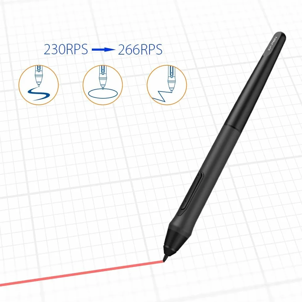 XP-Pen Deco 03 Graficzny Rysunek Tablet z pasywnym ołówkiem bez baterii i klawiszy dotykowych (poziomy ciśnienia 8192) Jest wyposażony w najnowsze oprogramowanie ArtRage Lite