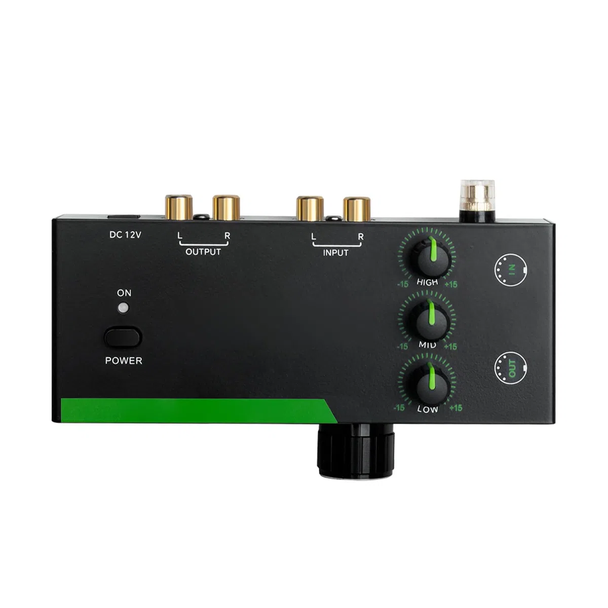 Przedwzmacniacz Gramofonowy PH-3EQ Interfejs Dźwiękowy MM MC z regulacją High Mid Low Zbalansowane Połączenie XLR Obwód Wyjściowy o Niskim Poziomie Szumów dla Audiofilów i (Wtyczka UE)