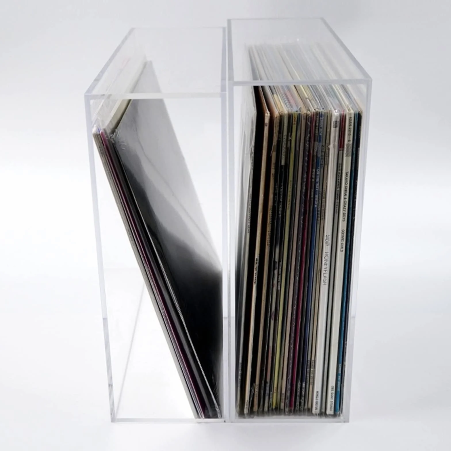 Stojak na płyty CD Stojak do przechowywania płyt winylowych, przezroczyste pudełko do przechowywania płyt winylowych LP Akrylowy uchwyt do przechowywania płyt Domowy pojemnik do przechowywania płyt Po