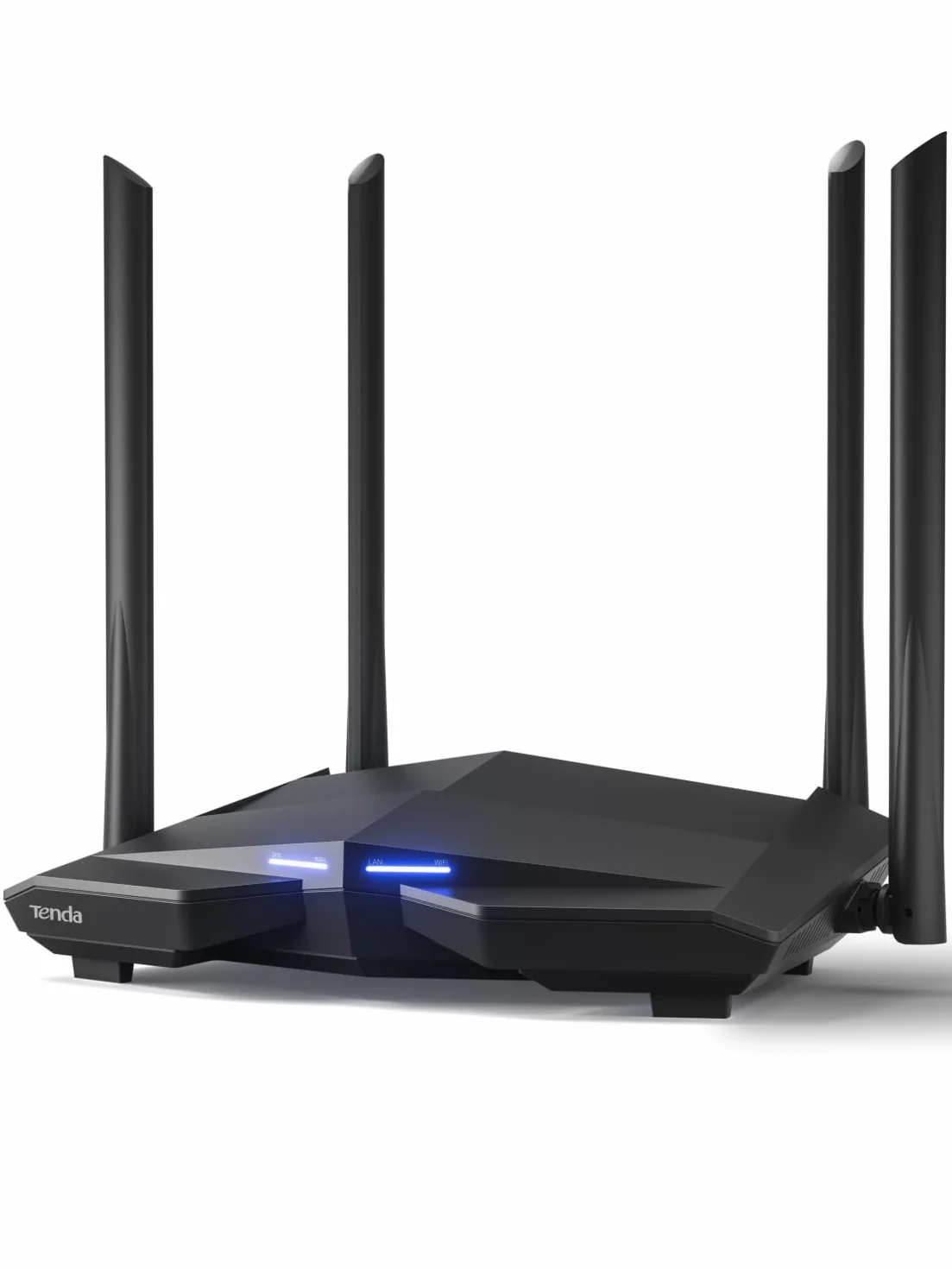 Tenda AC10-1200 MBit/s dwupasmowy router Wi-Fi (867 Mbit/s 5 GHz + 300 Mbit/s 2,4 GHz, 4 x porty Gigabit, Gigabit WAN, MU-MIMO, Beamforming+, IPTV, 4x anteny 5dbi)