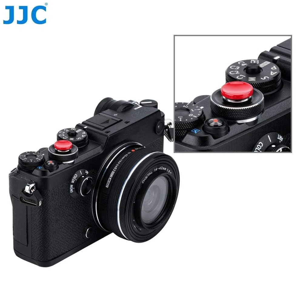 JJC wypukła powierzchnia metal miękki przycisk wyzwalający do Fujifilm GFX100RF X100VI X100T X100 X100S X10 X20 X30 X-E1 X-E2 Xpro STX-2 x-t10 Nikon Df M2 F3 Sony RX1R II RX10 II