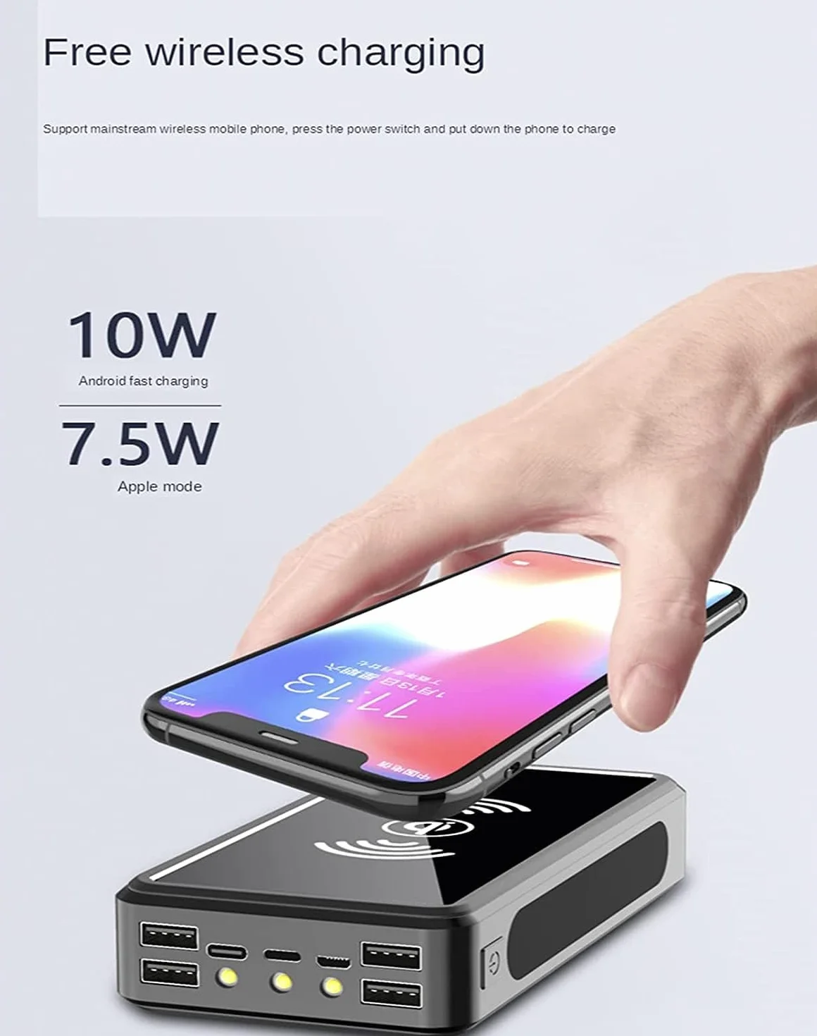 Przenośna ładowarka o dużej pojemności 100000 mAh, powerbank, 4 wyjścia, 2 wejścia, szybkie ładowanie, zewnętrzny akumulator do smartfonów, tabletów, aparatu (pomarańczowa)