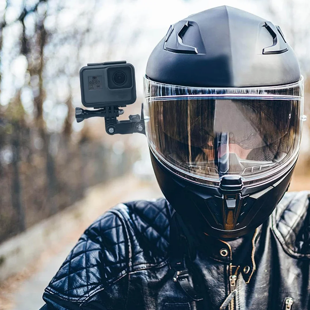Zestaw 2 regulowanych ramienia przedłużającego, mocowanie na stałe przeguby z krótką i długą śrubą do kamery GoPro Hero 10, 9, 8, 7, 6, 5 i innych kamer sportowych