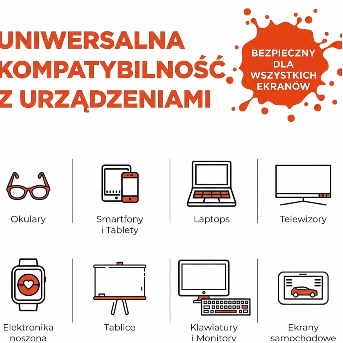 WHOOSH! Zestaw do czyszczenia ekranu 8 ml + 100 ml ściereczki z mikrofibry spray do laptopów MacBooków