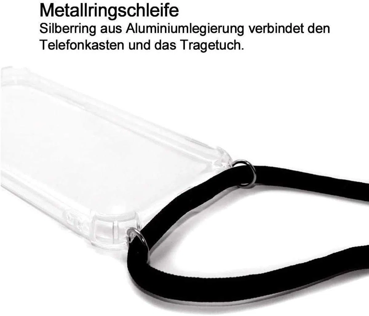 Etui na telefon komórkowy kompatybilne z Motorola Moto G15, ultra cienkie, ochrona aparatu, silikon TPU, bumper, etui ze sznurkiem do zawieszenia,Czarne