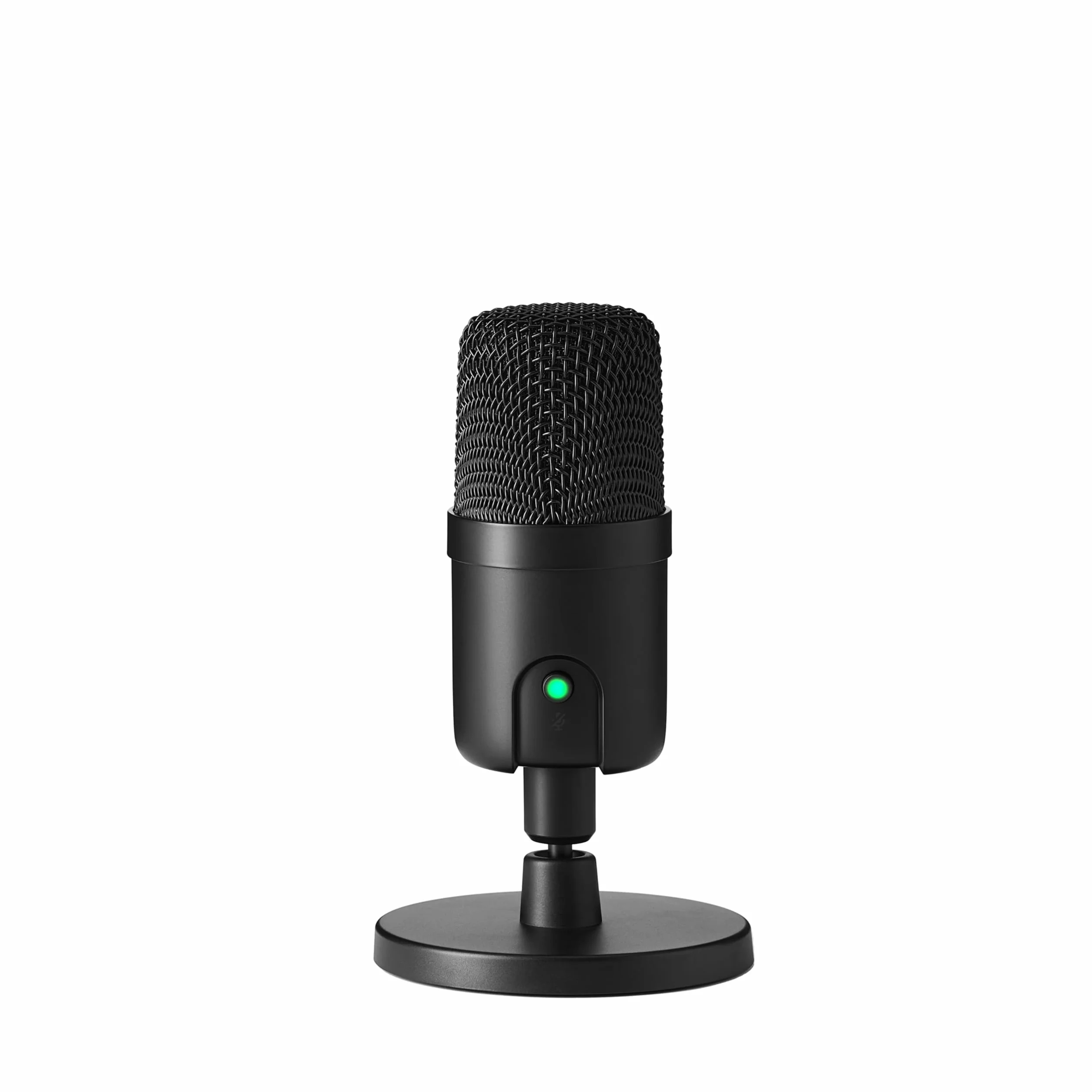 Amazon Basics Mikrofon Pojemnościowy Mini USB do Strumieniowania, Gier, Podcastów, z Przetwornikiem Kardioidalnym, 147,32 × 19,05 mm (5,8 × 3,4 Cala), Czarny