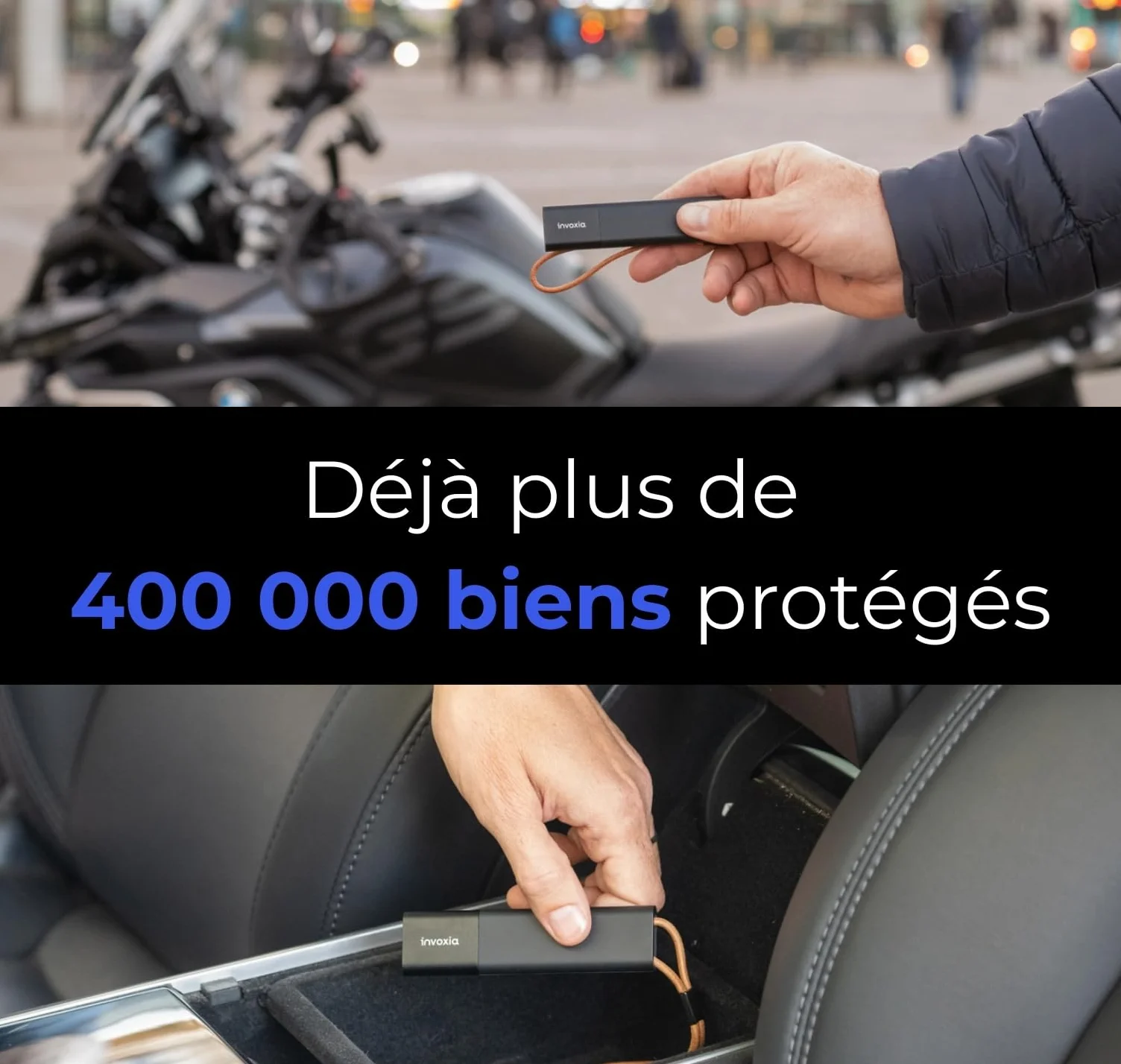 Invoxia Tracker GPS Pro bez karty SIM, z alarmem antykradzieżowym w czasie rzeczywistym, długi czas eksploatacji, do samochodów, motocykli, toreb, dzieci, osób starszych, wartościowych przedmiotów,