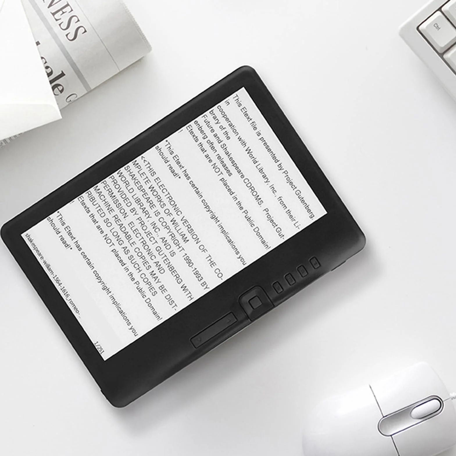 Czytnik E-booków, BK7019 Solidny i Trwały Czytnik E-booków, 7-calowy Wodoodporny Przenośny Czytnik Książek dla Dorosłych (GEERYZHEdwev92h64y-02)