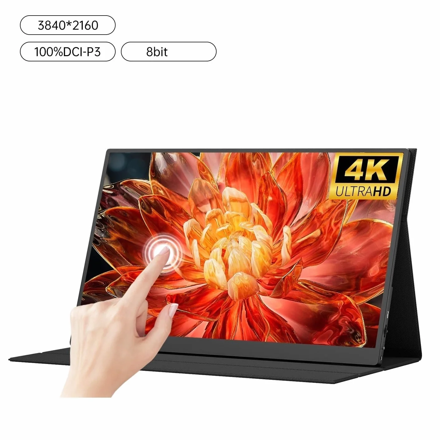 Przenośny ekran do laptopa 4K HD 17,3-calowy ekran zewnętrzny IPS o jasności 500 nitów do telefonów komórkowych, laptopów i konsol gier Przenośny monitor