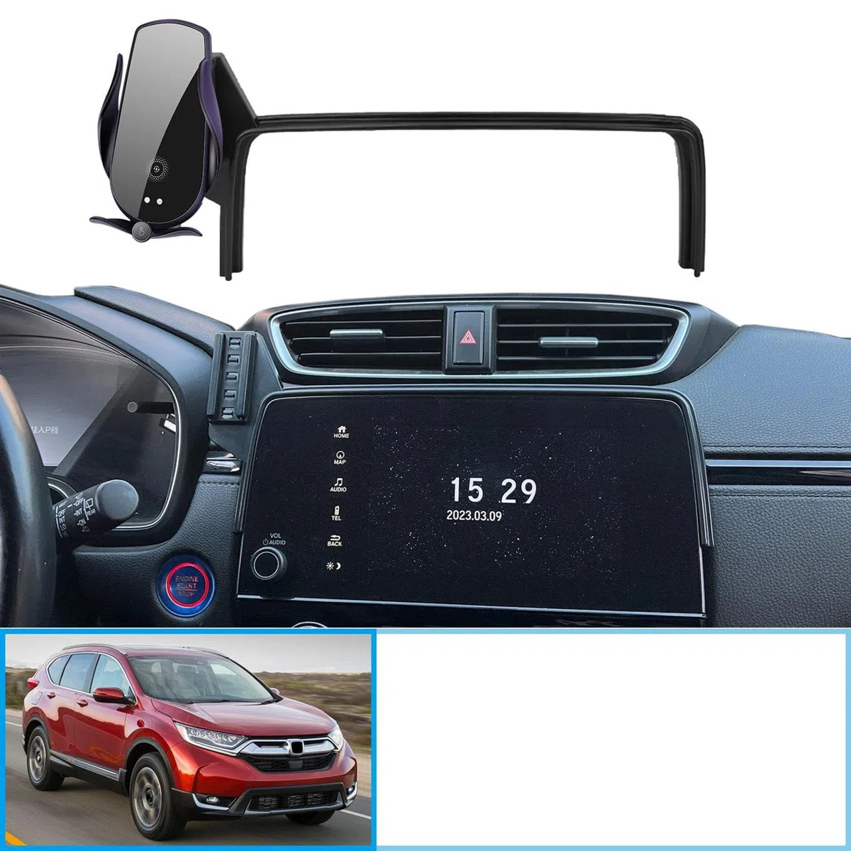 Uchwyt Samochodowy na Telefon dla Honda CR-V RW RT 2017-2022, uchwyt samochodowy na telefon komórkowy uchwyt GPS stojak na nawigację