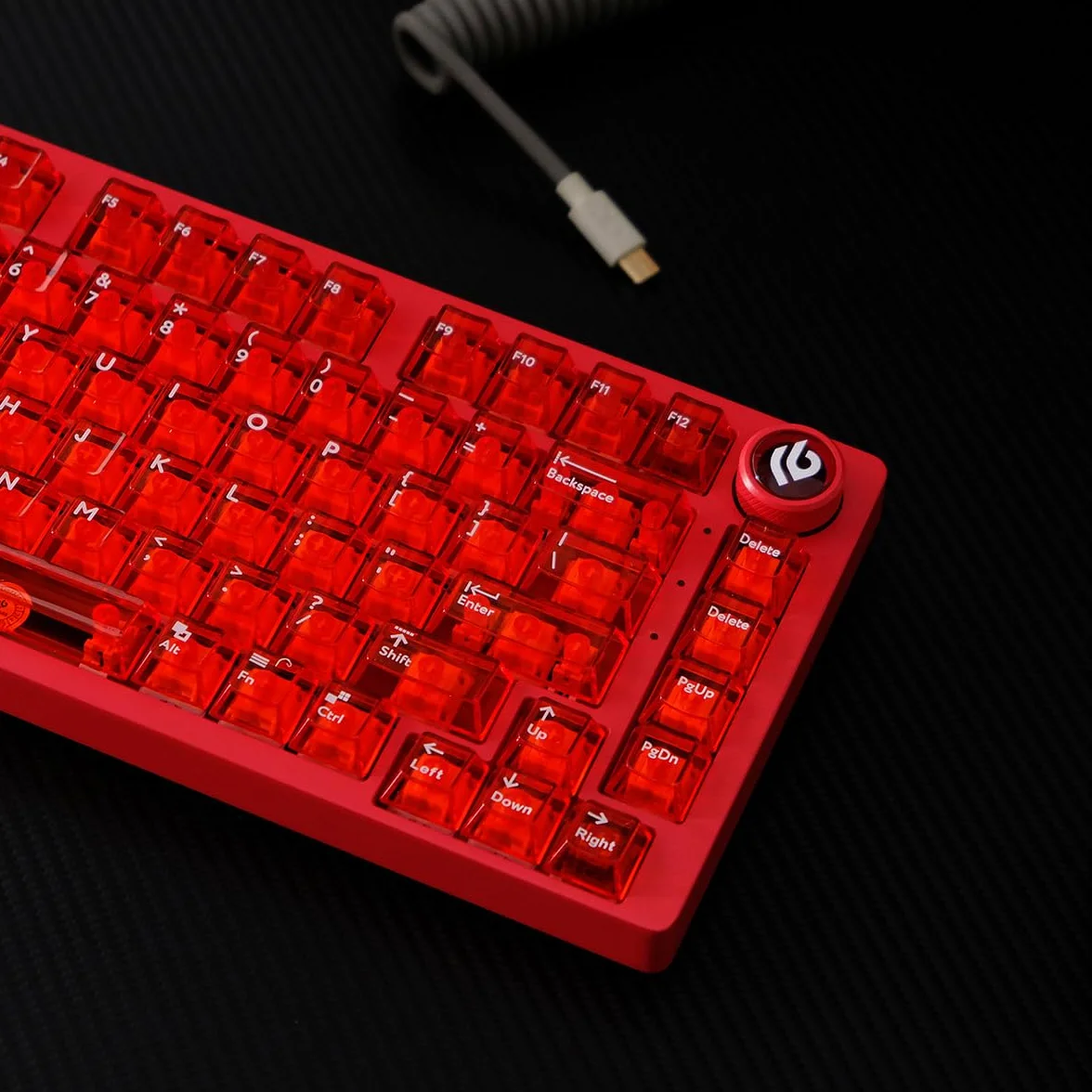 114 klawiszy przezroczyste nasadki na klawisze PC Cherry Profile Red Keycap Set Fit for Cherry Mx Switches klawiatura mechaniczna