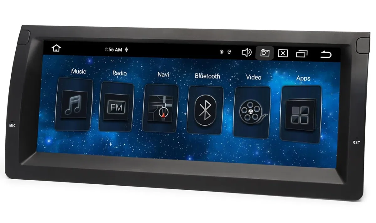 ERISIN 10,25 cala Android 10.0 radio samochodowe do BMW 5ER E39 E53 X5 M5 obsługuje nawigację GPS Carplay Android Auto DSP Bluetooth A2DP DVB-T/T2 WiFi DAB+ 8-rdzeniowy 4GB RAM + 64GB ROM