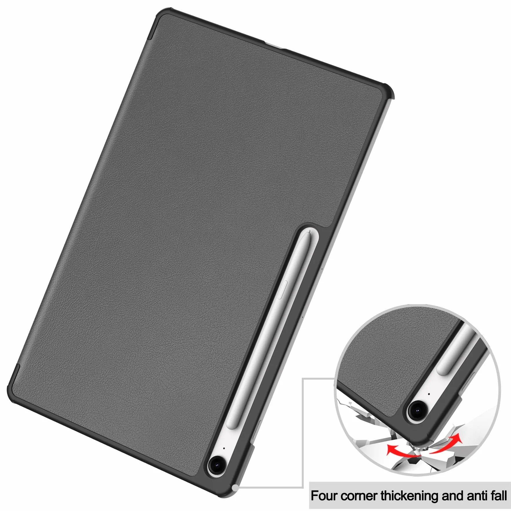 Etui na Tablet PC Kompatybilny z Samsung Galaxy Tab S10 FE Plus/S10 FE+ 13,1 cala X620 / X626B Etui na tablet Tri-Fold Multi-Viewing Angle, Lekkie etui ochronne Twarda obudowa PC, Automatyczne wybudza