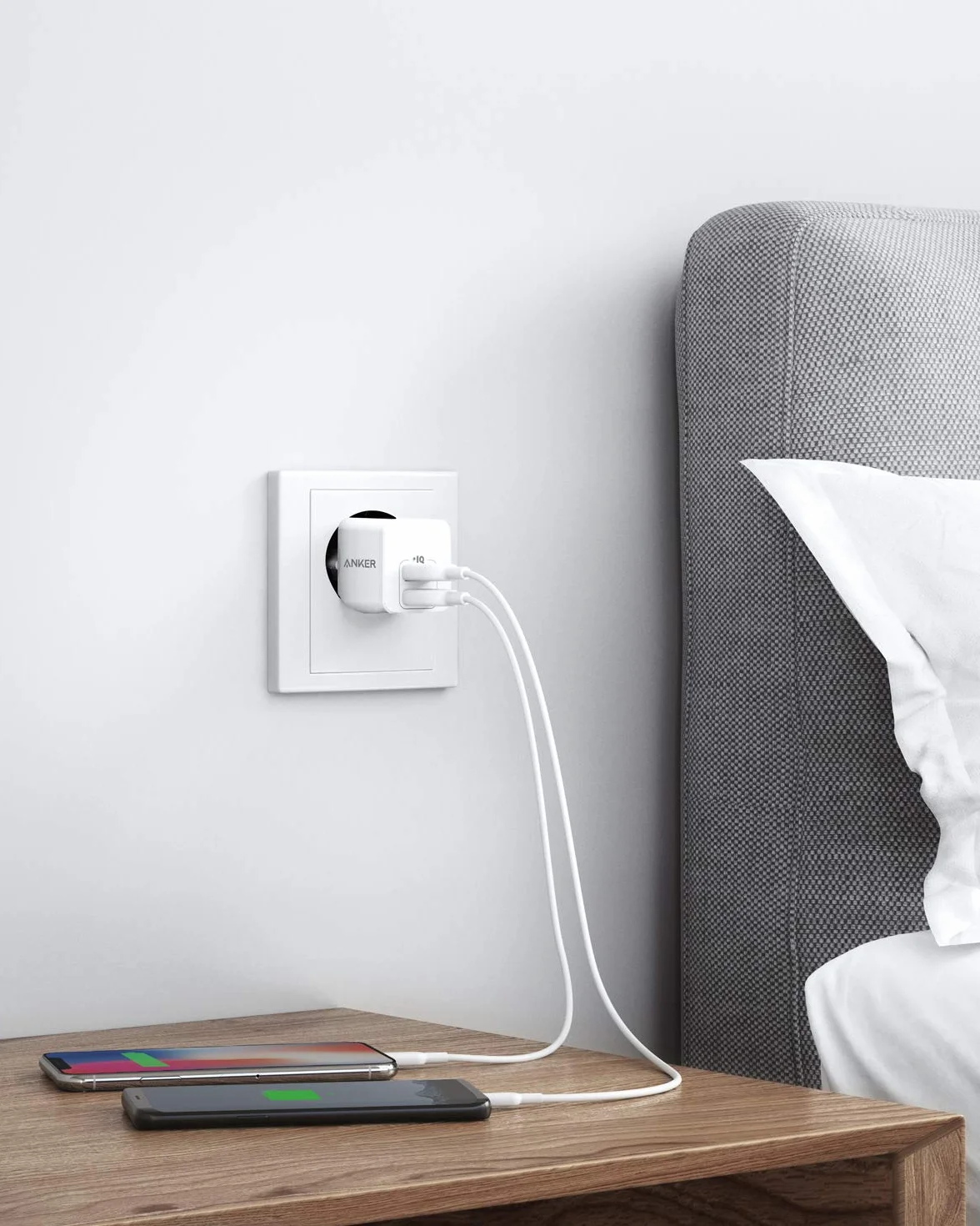 Anker PowerPort Mini podwójna ładowarka ścienna, 2 sztuki, bardzo kompaktowa ładowarka USB, moc 2,5 A do iPhone XS/XS Max/XR/X/8/7/6/Plus, iPad Pro/Air 2 / Mini 4, Samsung i wielu innych