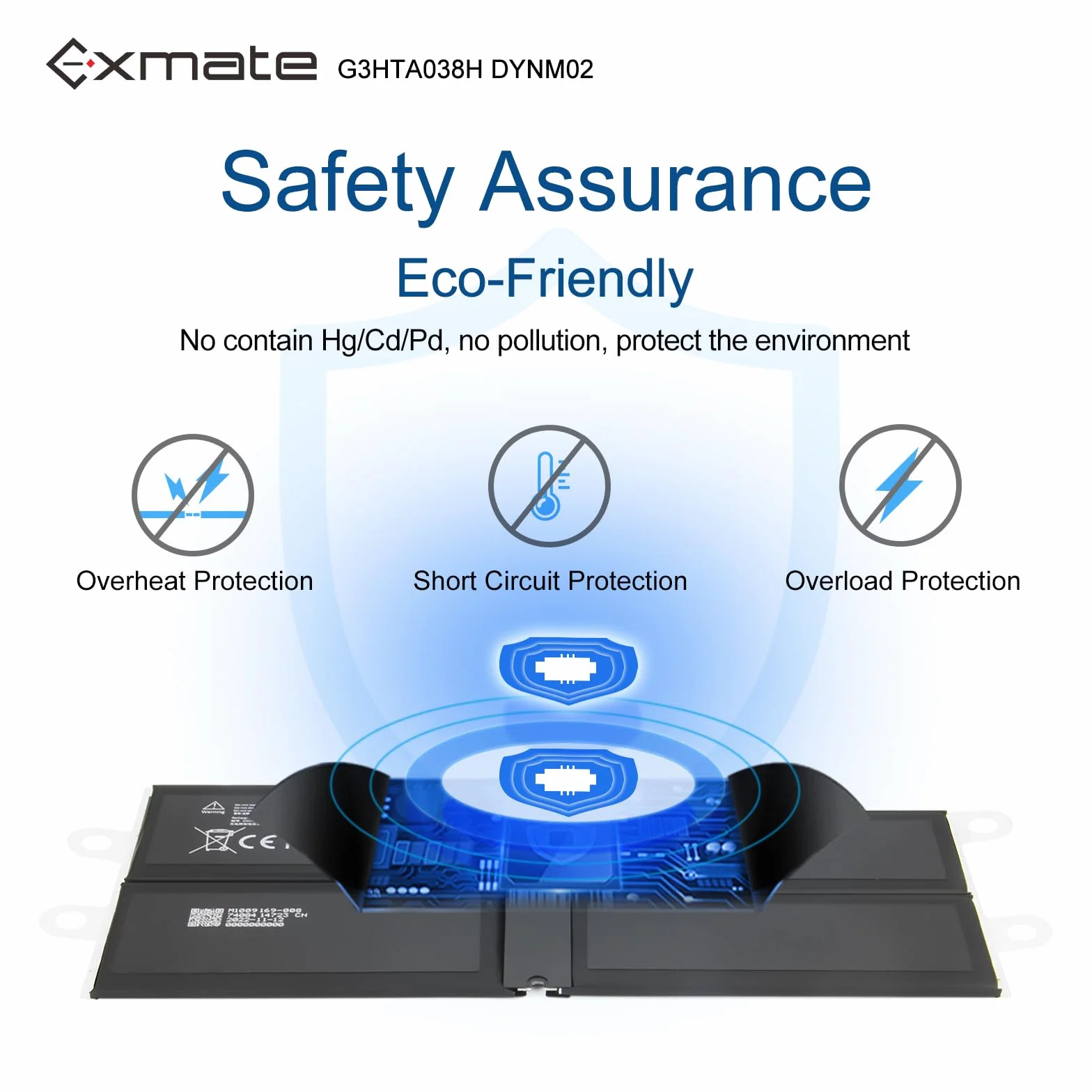 Exmate G3HTA038H DYNM02 bateria do tabletu Microsoft Surface Pro 5 1796 Book Series DYNM02 2(1ICP4/52/108+1ICP4/45/114)-2 (7,57V/45Wh)