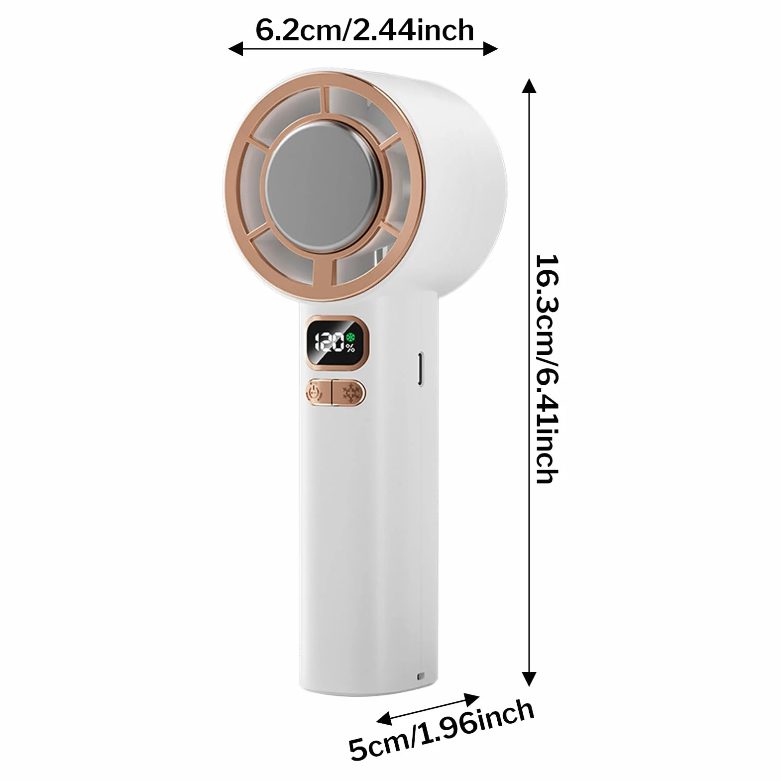 Przenośny wentylator USB 6 biegów, biały