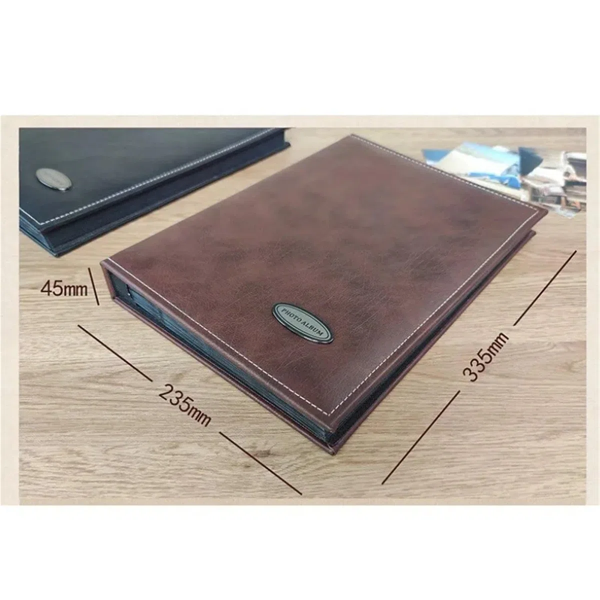 Etui na karty fotograficzne z PU Interleaf Album 240 kieszeni | Wielokolorowy na rocznicę rodzinną: 6-calowy album na zdjęcia z PU, 240 kieszeni(Black)
