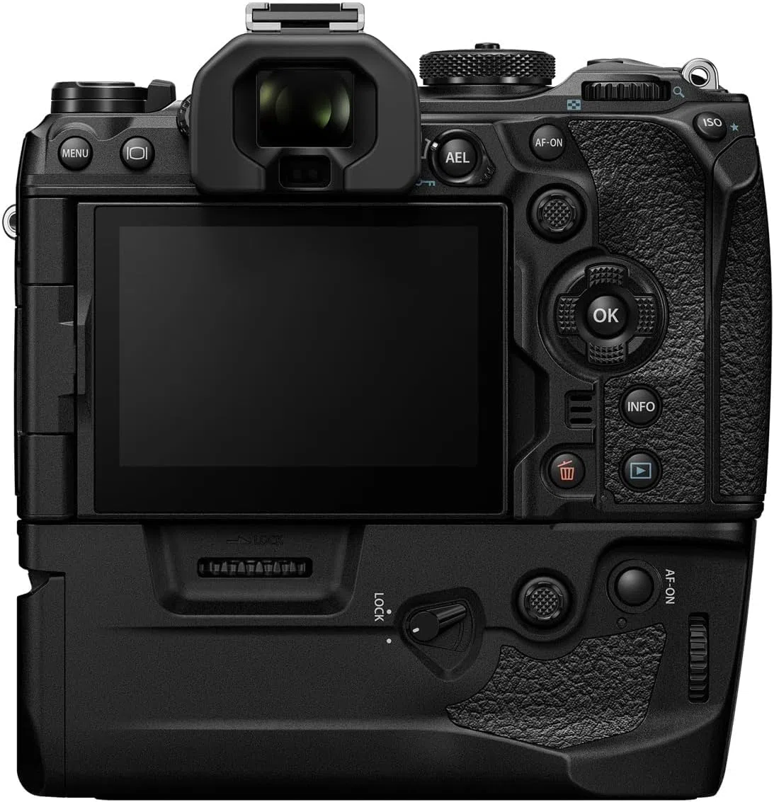 Olympus HLD-10 Uchwyt Bateryjny do Aparatu OM-1 - Grip Zasilający | Kompatybilny z baterią BLX-1 - pionowe sterowanie jak poziome - do 1000 zdjęć na 2 baterie litowo-jonowe