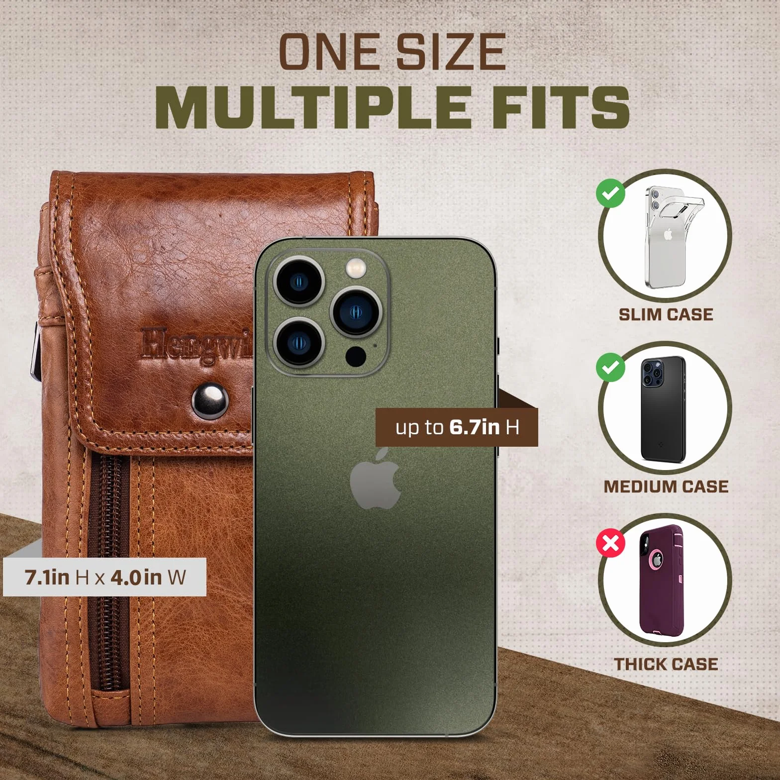 Męskie Etui na Telefon, Skórzane Etui z Klipsem na Pasek do iPhone'a 16 Pro Max 16 Plus 15 14 13 12 11 Pro Max, Uchwyt na Karty do Smartfona, Portmonetka Podróżna na Talię