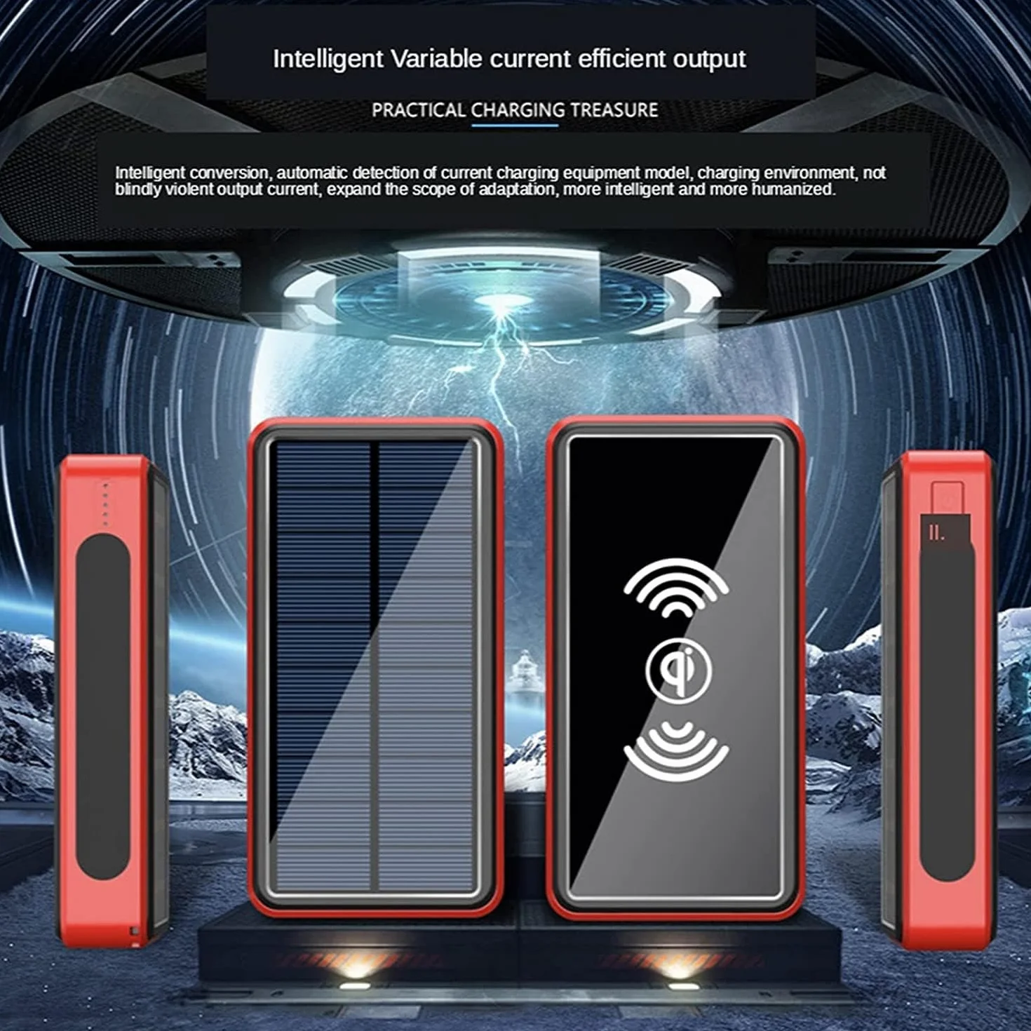 Przenośna ładowarka o dużej pojemności 100000 mAh, powerbank, 4 wyjścia, 2 wejścia, szybkie ładowanie, zewnętrzny akumulator do smartfonów, tabletów, aparatu (pomarańczowa)