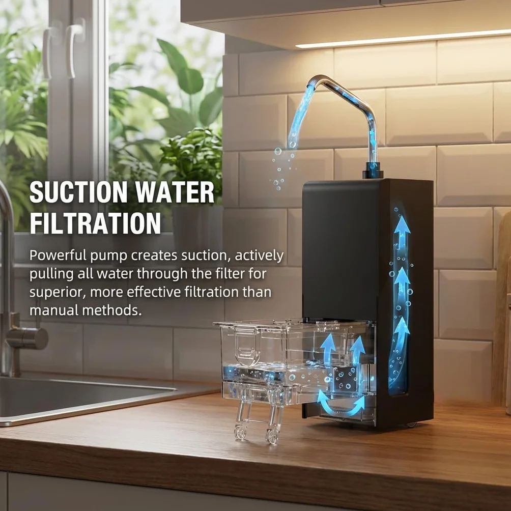 HumminGuru Automatyczny Dozownik Wody do Ultradźwiękowej Myjki płyt Winylowych HG01 i NOVA z Wbudowaną Filtracją Wody (Dozownik Wody + Zbiornik na Wodę 650 ml)