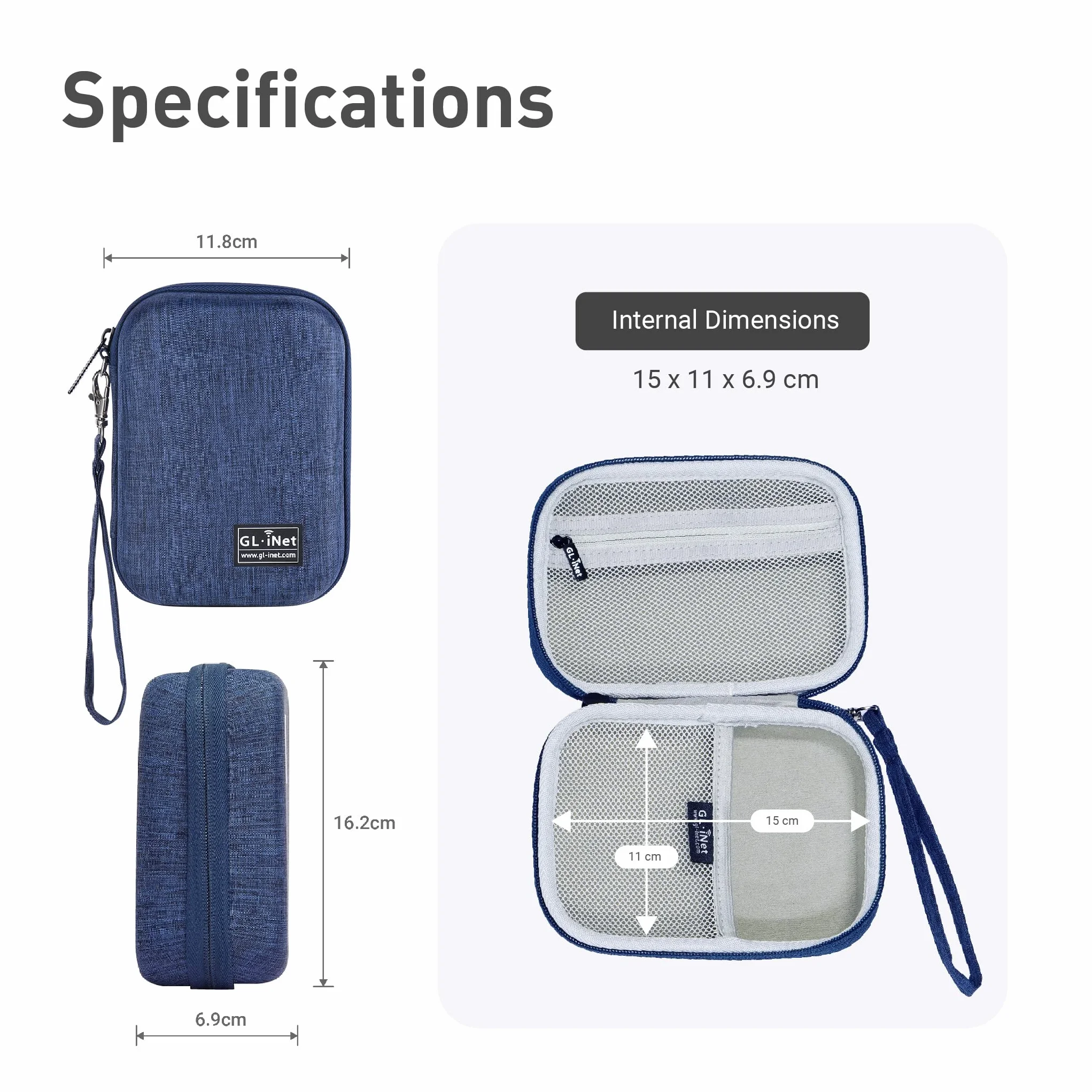 Gadget Organizer Case do routera GL-AXT1800 MT1300 SFT1200 E750, wytrzymała torba EVA, odporna na uderzenia
