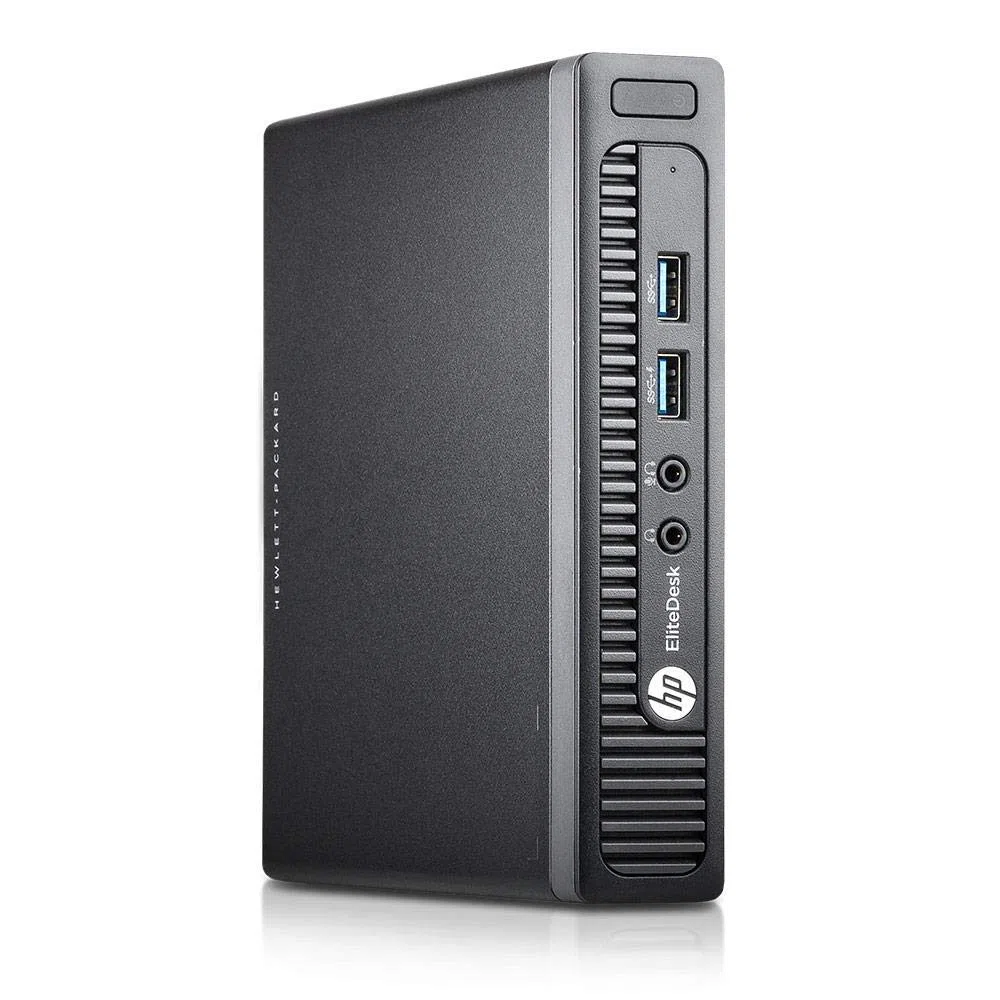 HP EliteDesk 705 G3 mini komputer stacjonarny, AMD A12-9800, 8 GB RAM, 256 GB SSD, WiFi, Bluetooth, klawiatura US QWERTY, Windows 11 Pro (odnowiony)
