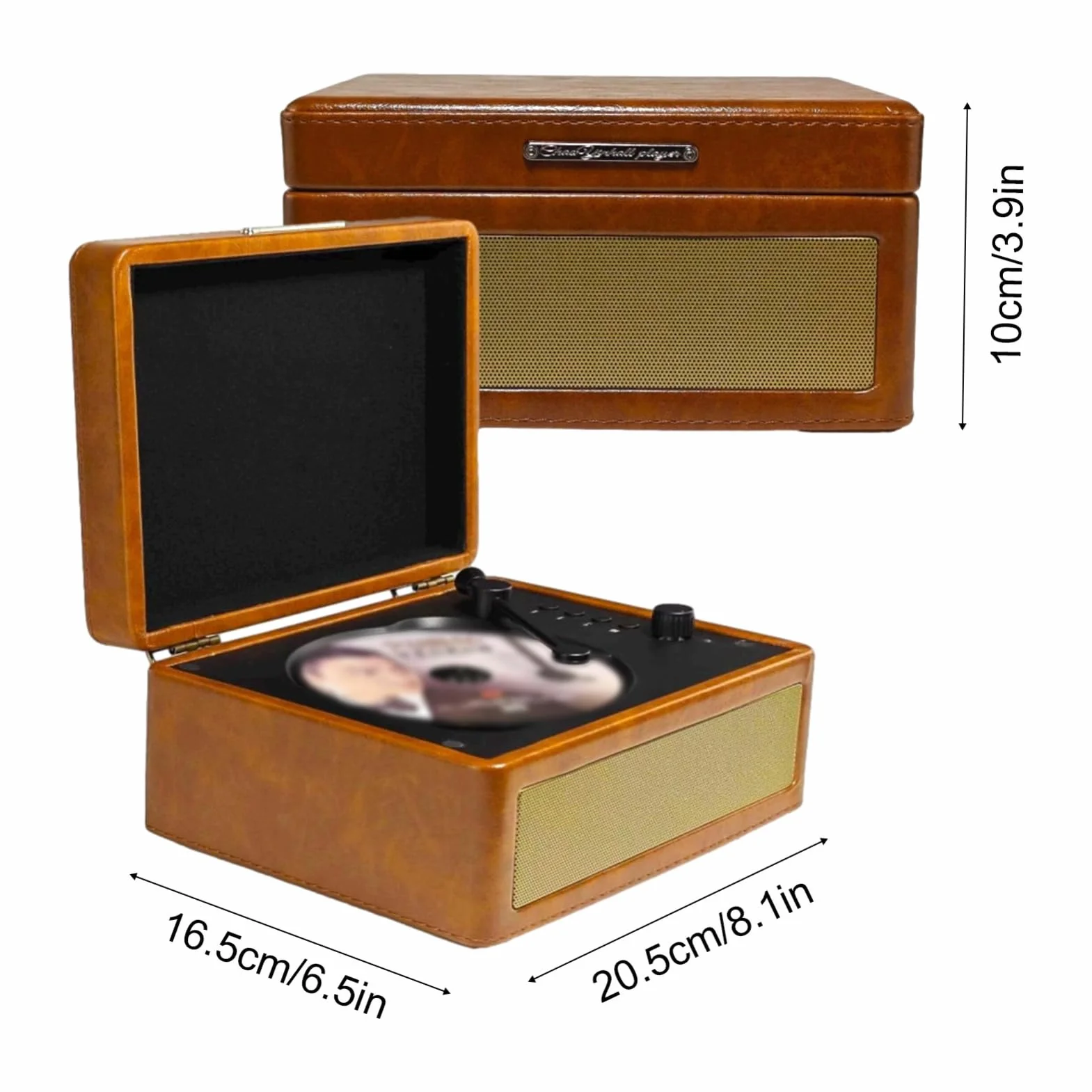 Odtwarzacz CD, Odtwarzacz Retro CD Z możliwością Wkładania Płyty w Formie Tacy Odtwarzanie Z Dysku USB Vintage Odtwarzacz CD dla Entuzjastów Muzyki i Kolekcjonerów (Khaki)