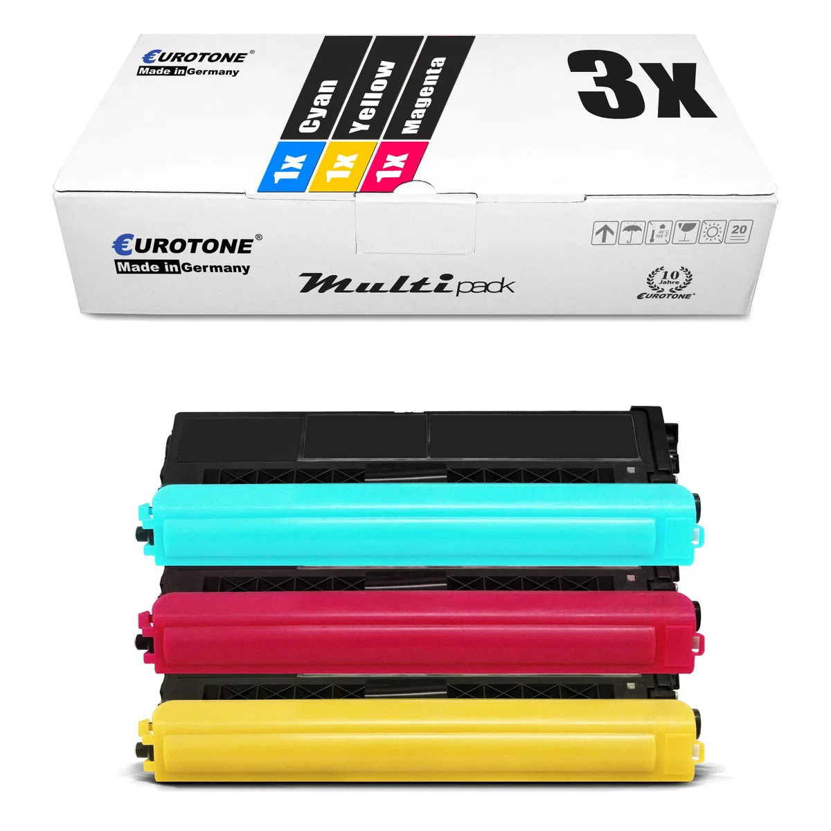 3X Eurotone Toner do Brother HL-L8360 HL-L8260 DCP-L8410CDW zastępuje TN-423 TN423 Color