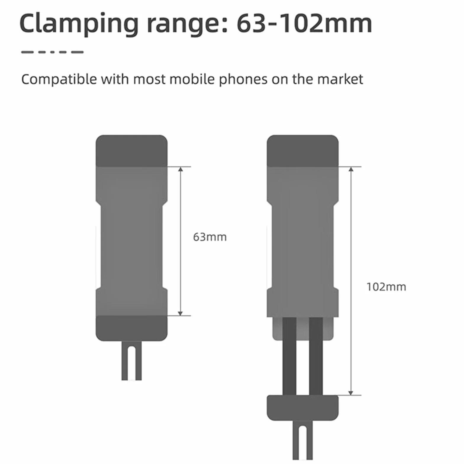 Aluminiowy uchwyt z klipem na telefon do DJI OSMO Pocket 3, adapter 1/4 cala