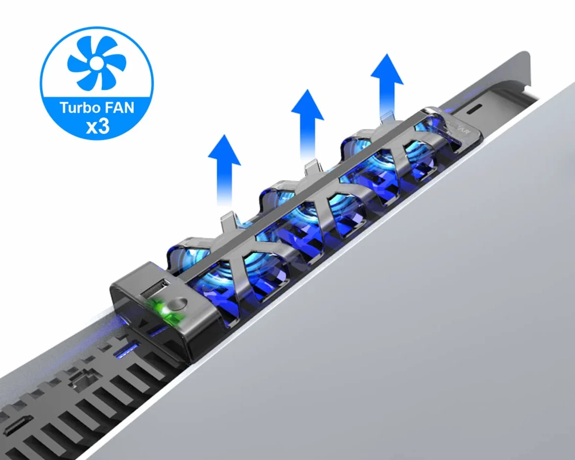 Automatyczny Wentylator Chłodzący USB Turbo z Czujnikiem Temperatury do PlayStation 5