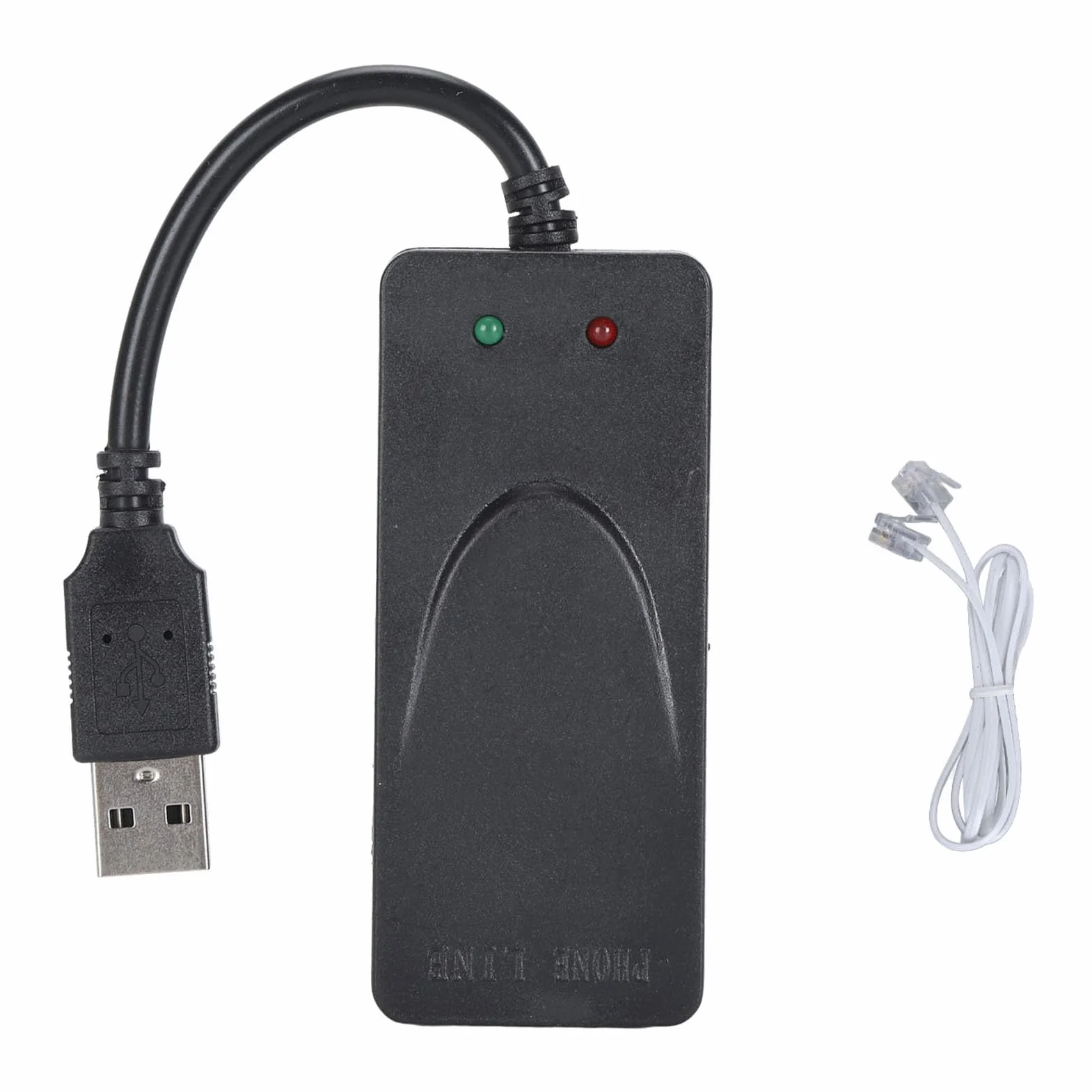 Zewnętrzny Modem Faksowy USB 56K Podwójny Port RJ11 Identyfikator Dzwoniącego