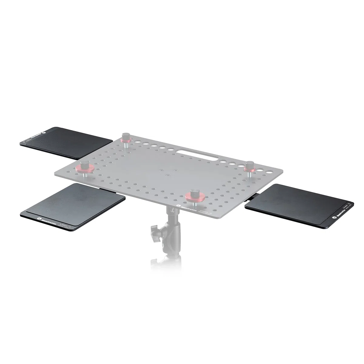 Manfrotto TetherGear MLTSA2001B podkładka pod mysz, akcesoria do uchwytu PC, zewnętrzna podkładka pod mysz do lekkiego aluminiowego uchwytu na laptopa, konfiguracja lewa lub prawostronna, 32 cm x 15