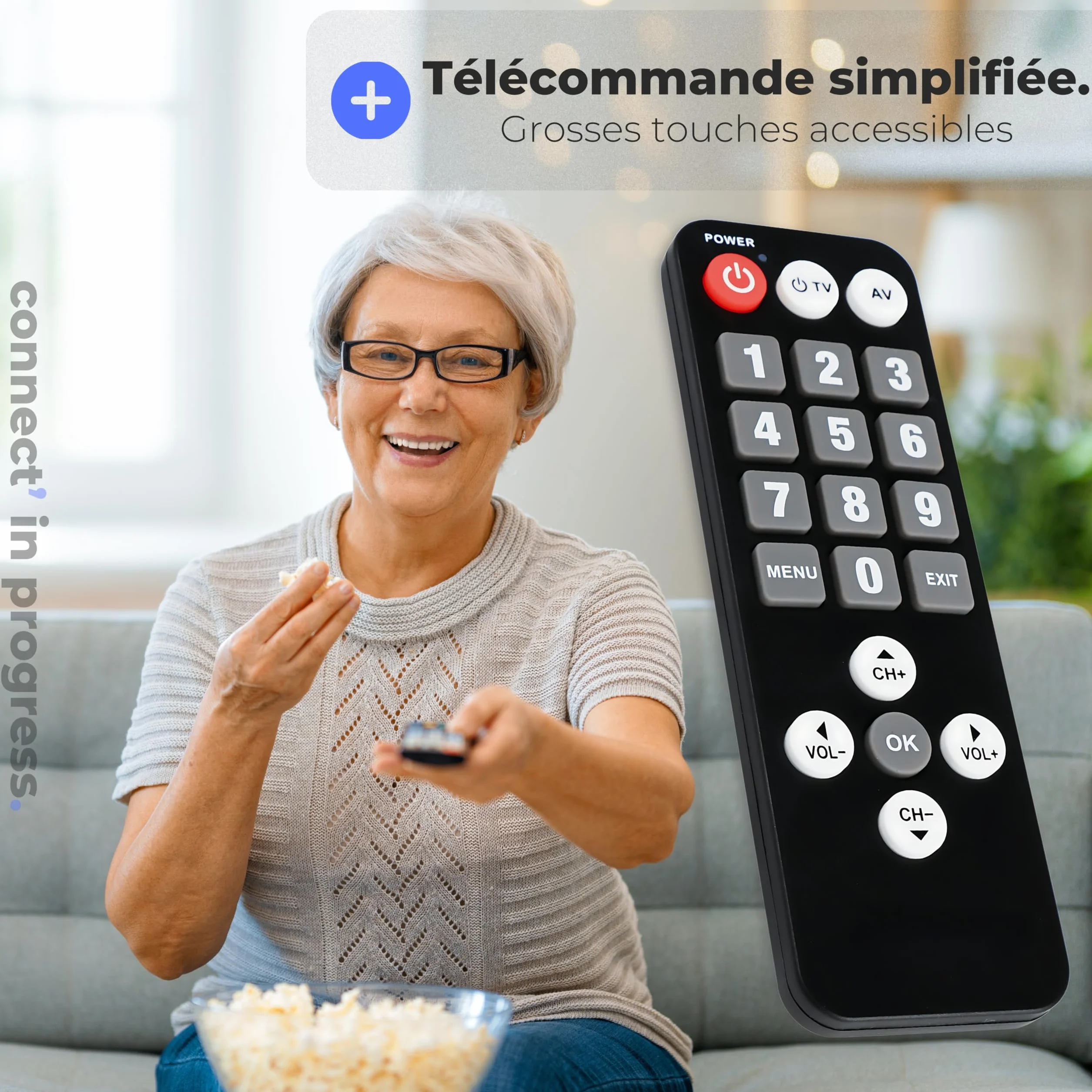 APM Dekoder TNT Full HD 1080p, tuner TNT H.265 HEVC, uproszczony pilot, demodulator DVB-T2 DVB-C Porty HDMI, SCART, USB, Coax. Darmowe kanały naziemne Francja Niemcy Hiszpania, 428002